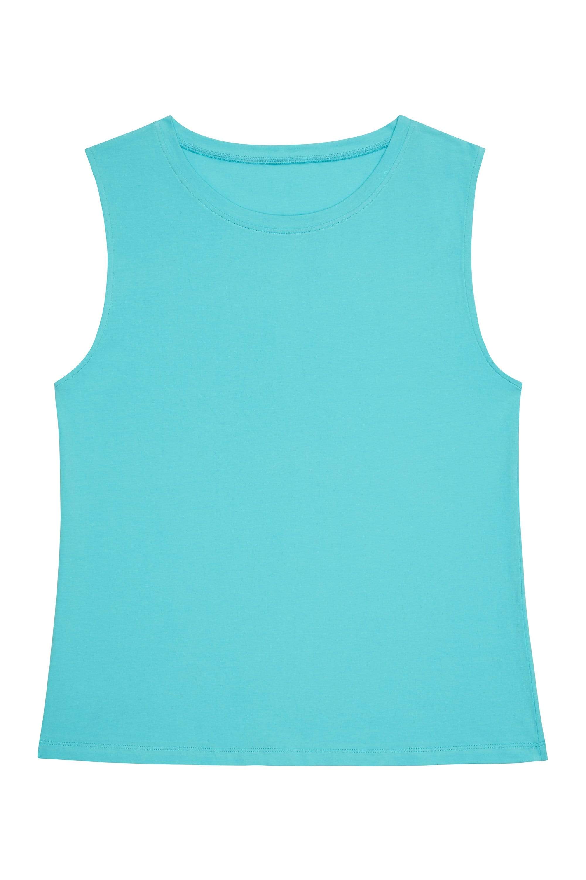 Cotton Knot Front Vest Blue Curve - Image 3