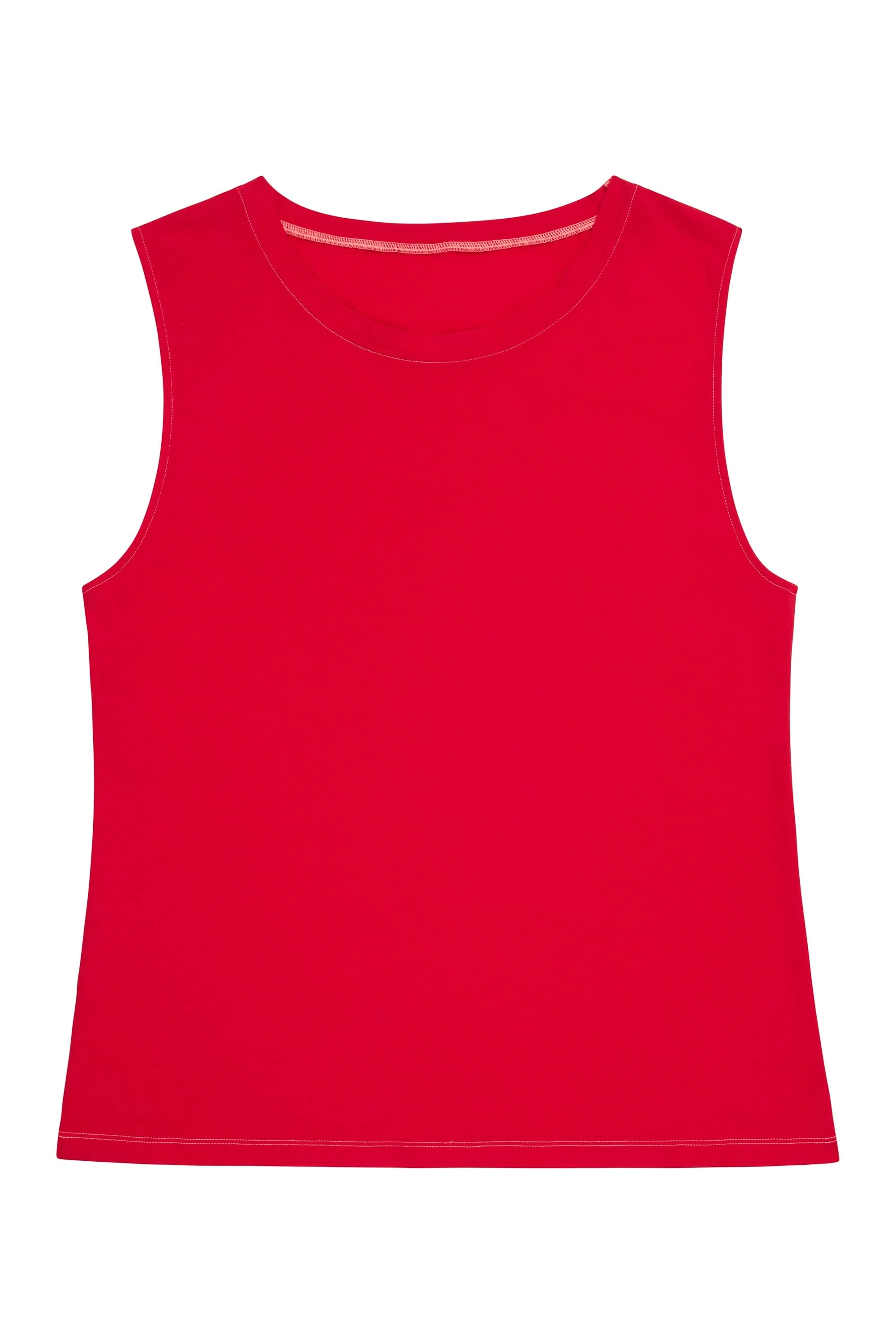 Cotton Knot Front Vest Red - Image 3