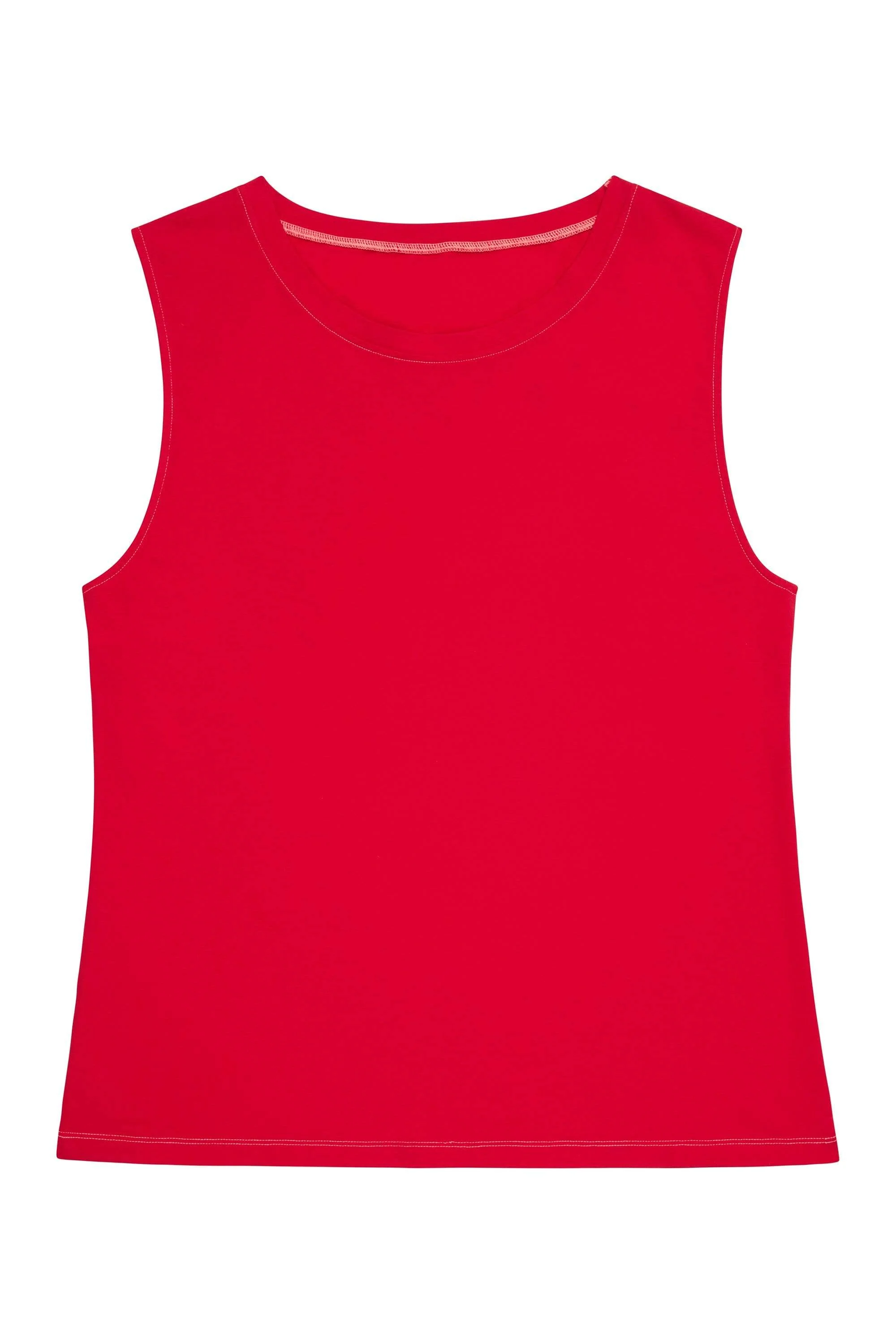 Cotton Knot Front Vest Red Curve - Image 3