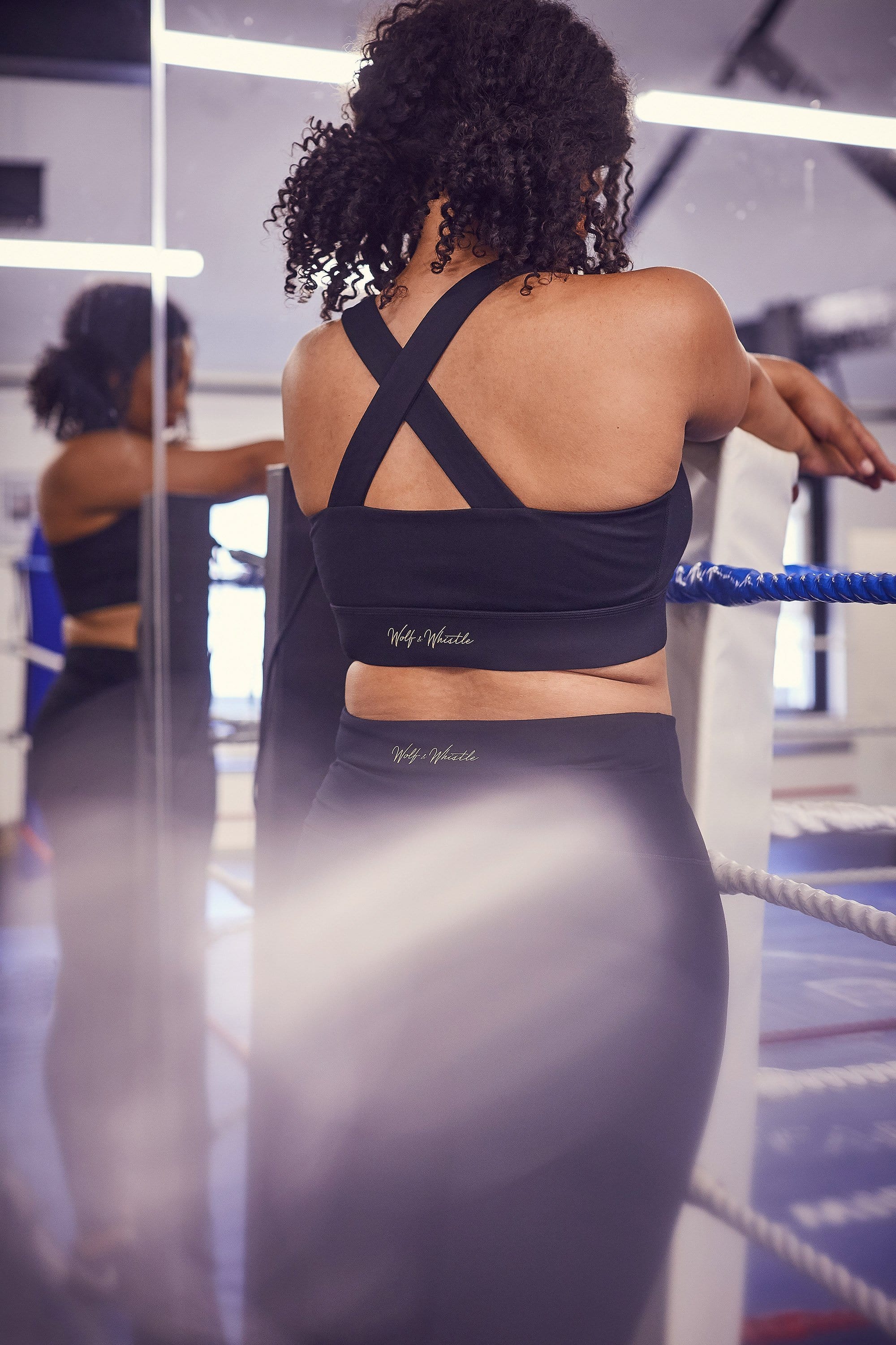 Cross Back Bra Black Curve - Image 2