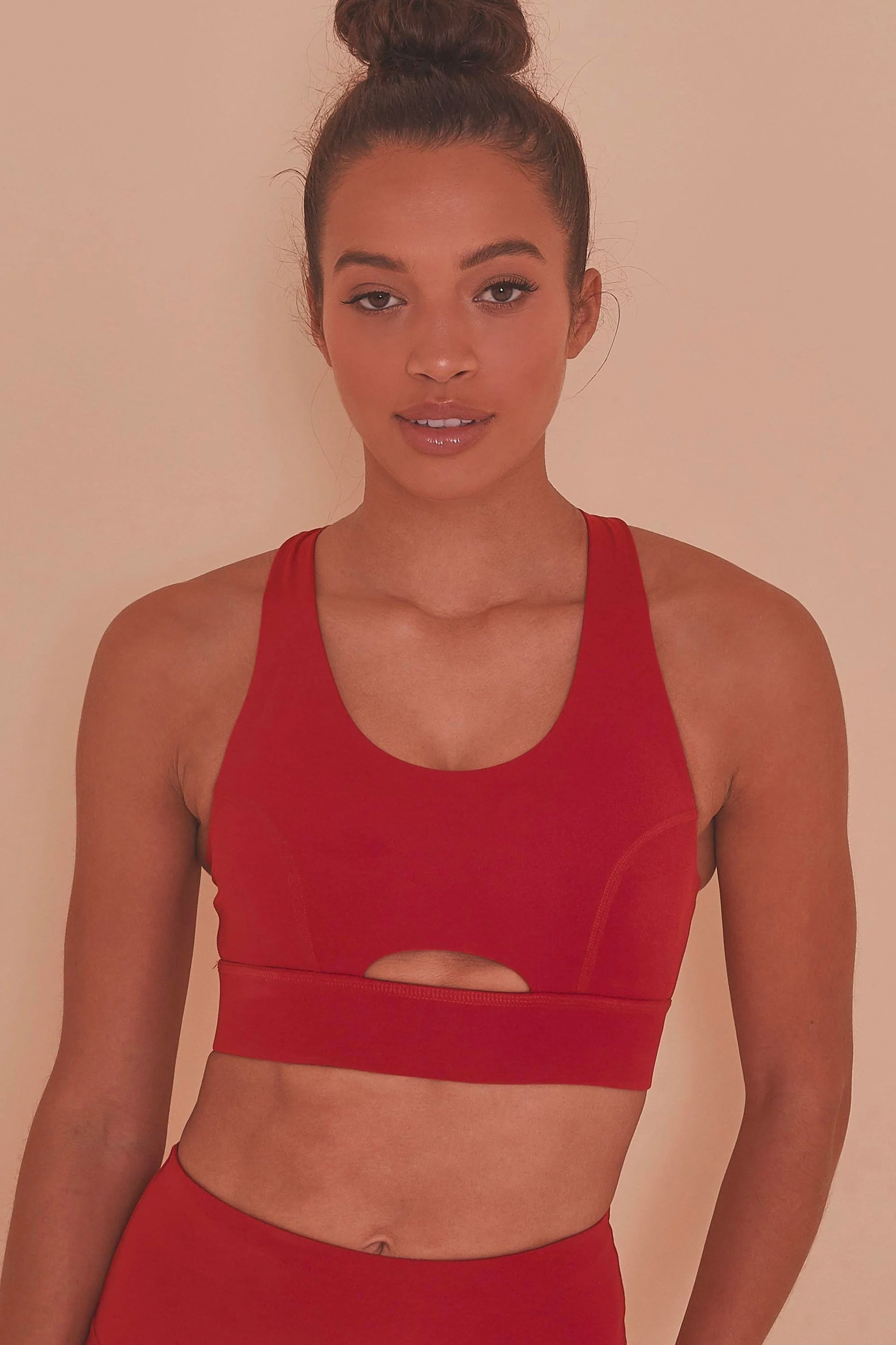 Cross Back Bra Red