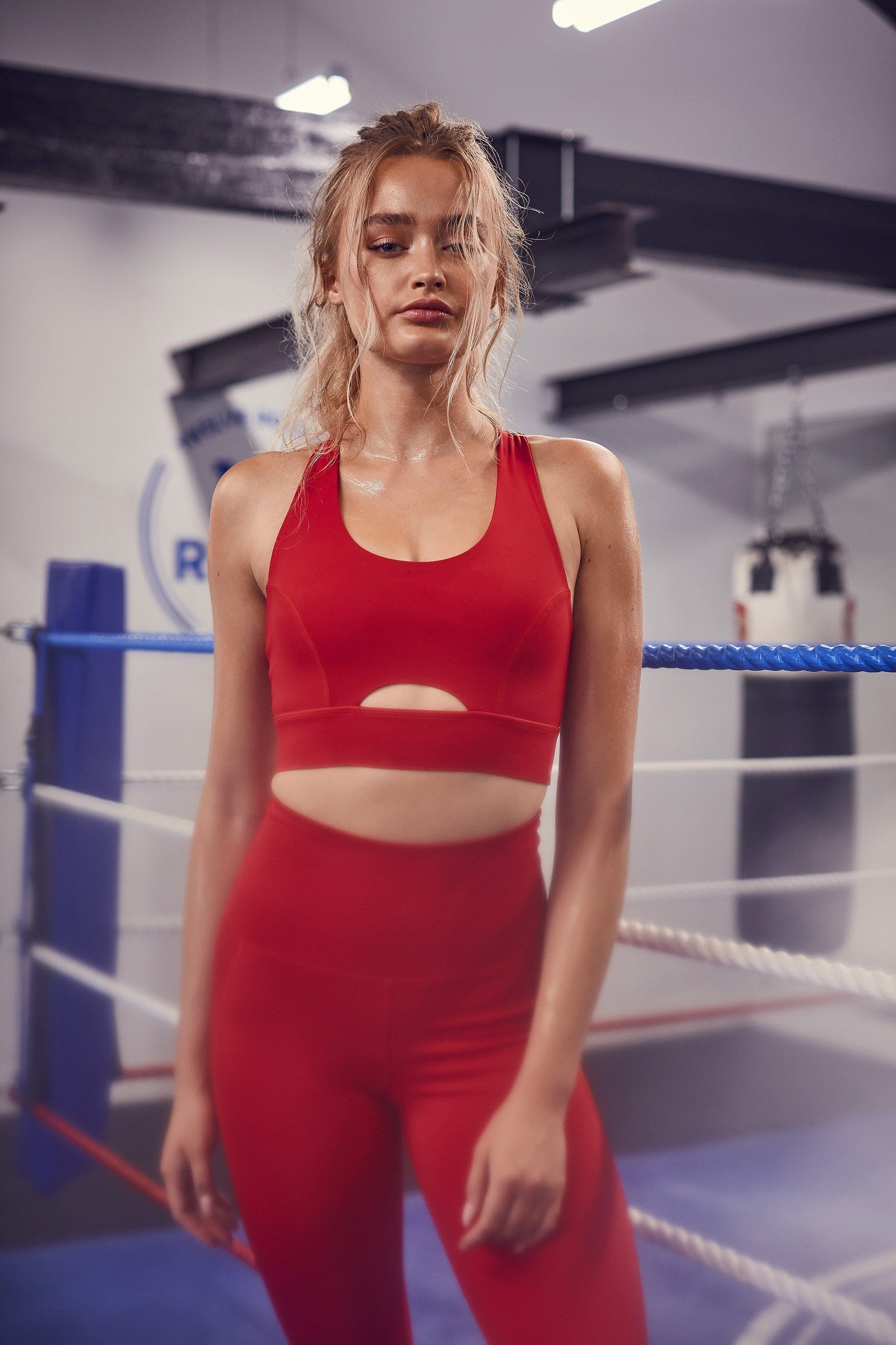 Cross Back Bra Red - Image 4