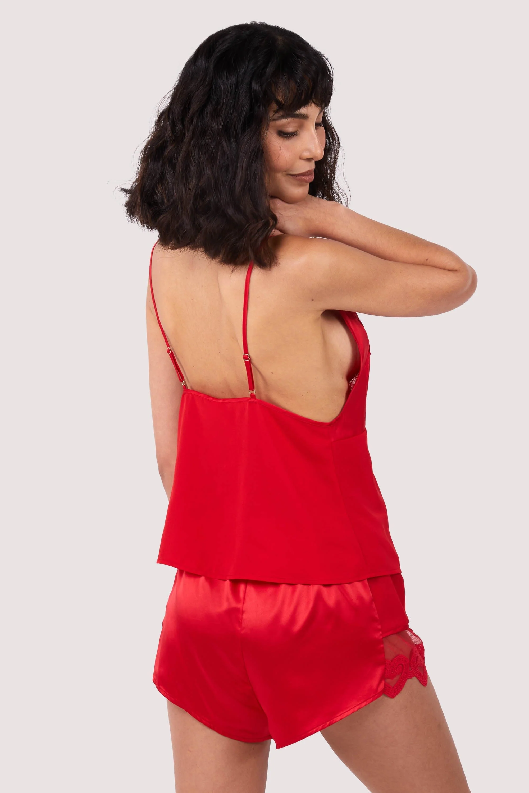 Cupid Pink And Red Love Hearts Cami Top & Shorts - Image 6