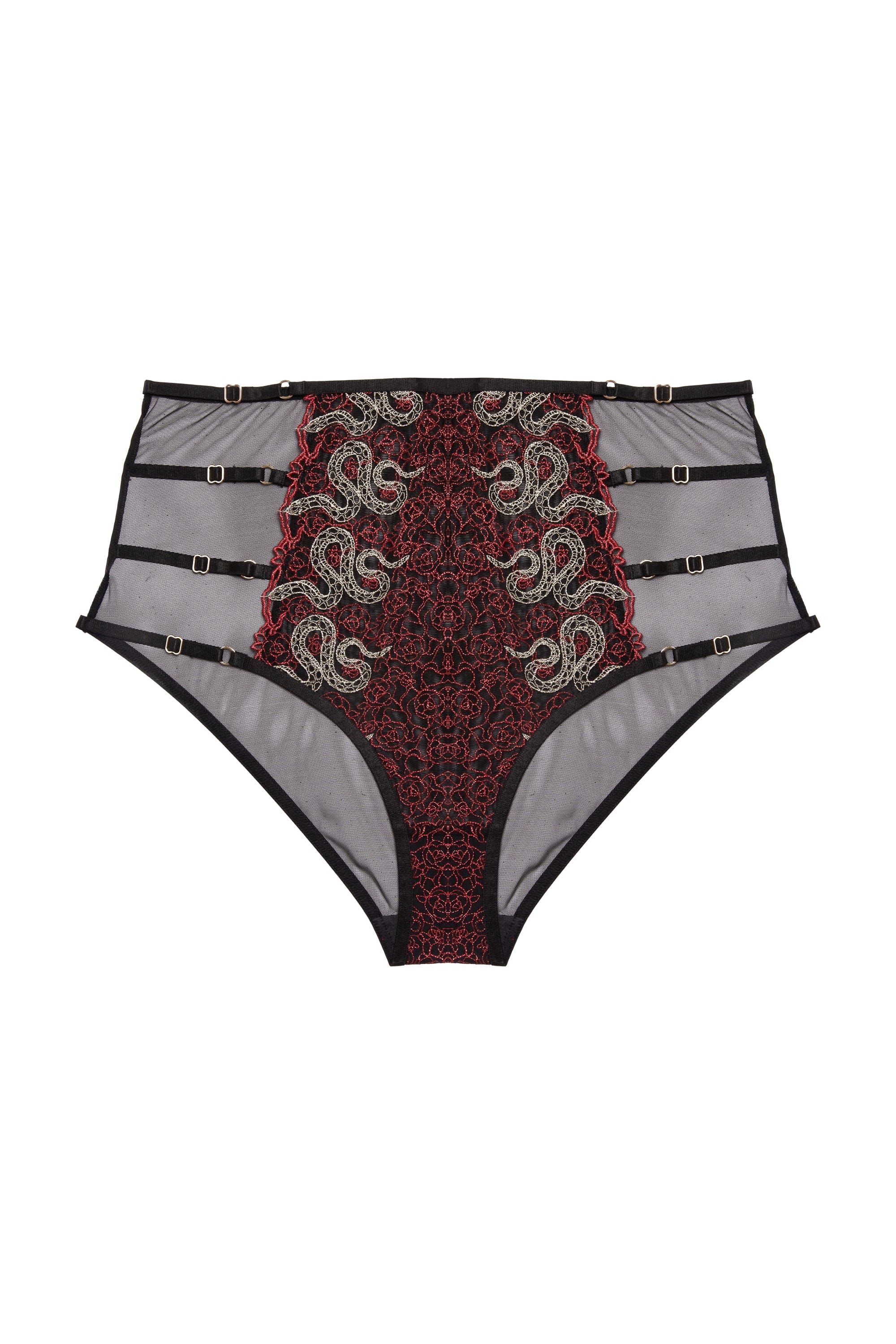 Dakota Red Snake Embroidered High Waist Brief - Image 8