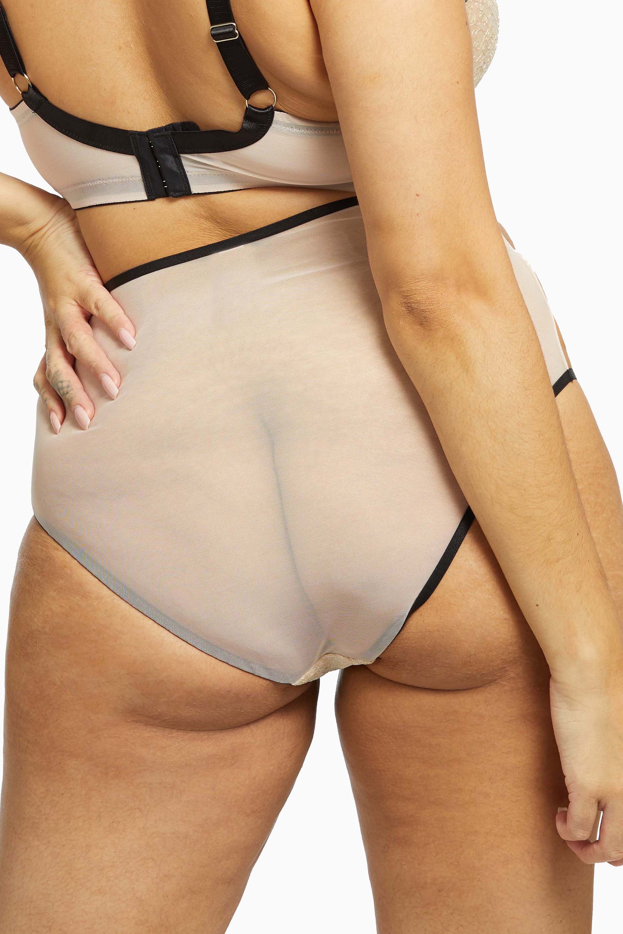 Dakota Snake High Waist Brief with Ring Details and Straps - Image 10