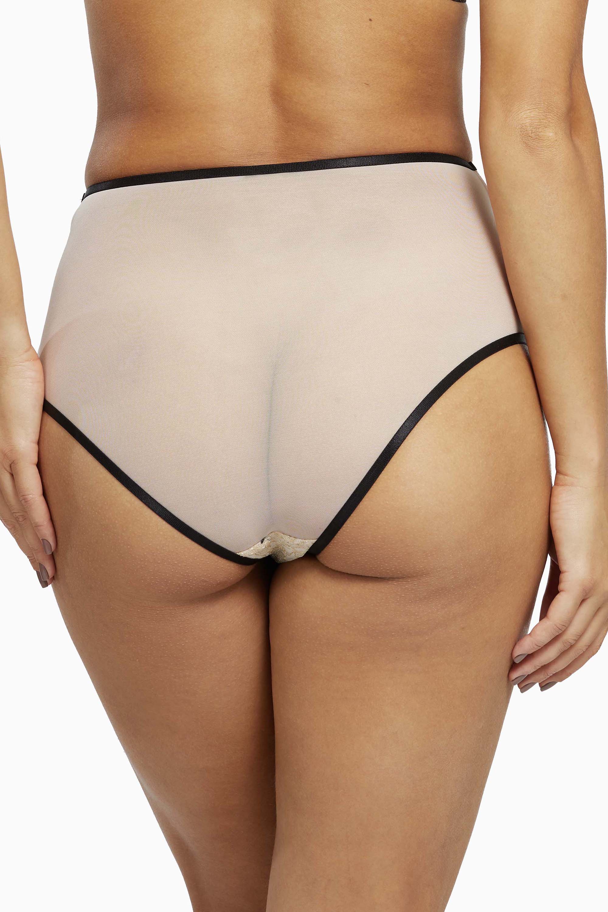 Dakota Snake High Waist Brief with Ring Details and Straps - Image 4