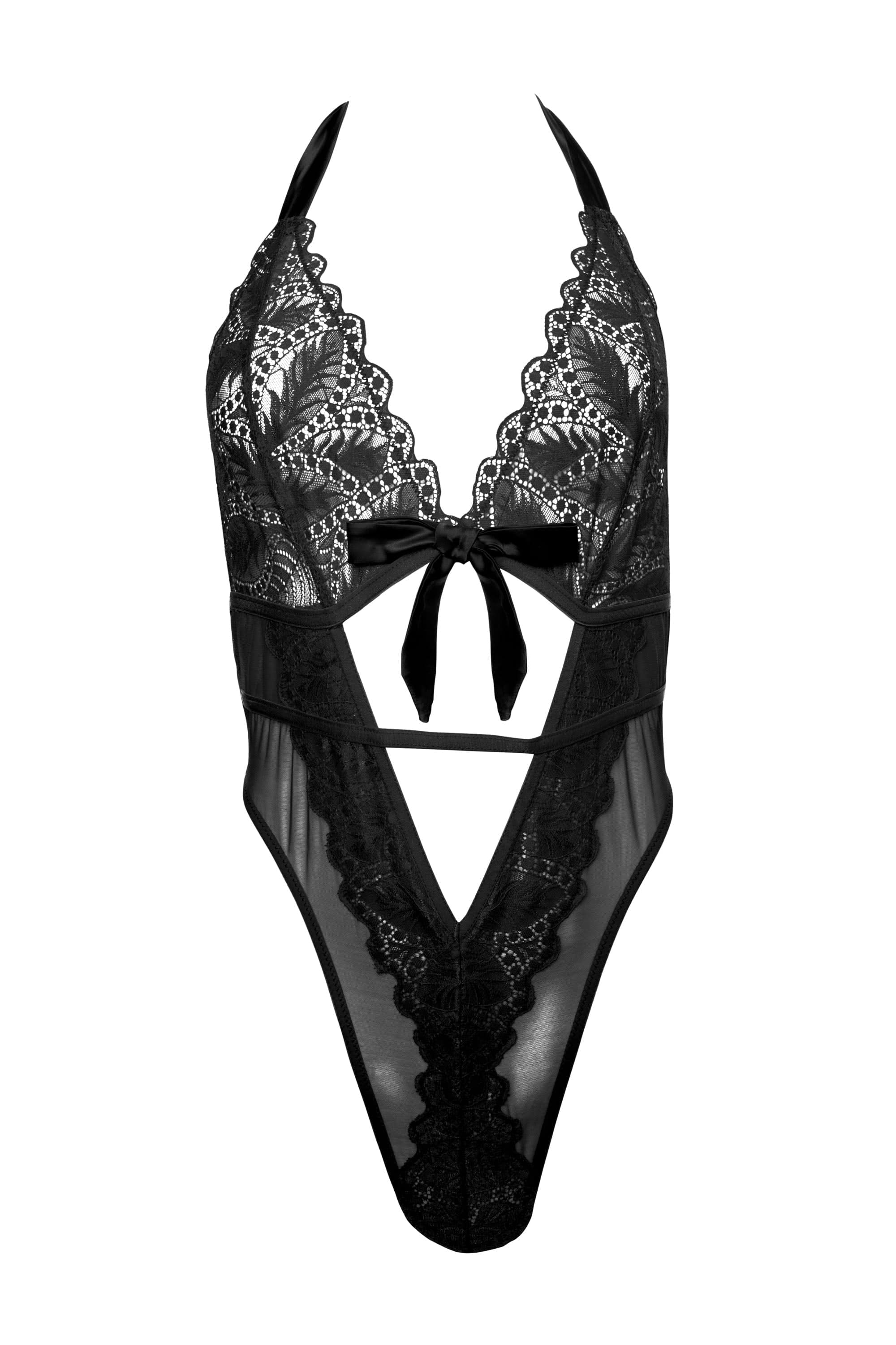 Dee Black Eyelash Lace and Mesh Body - Image 6
