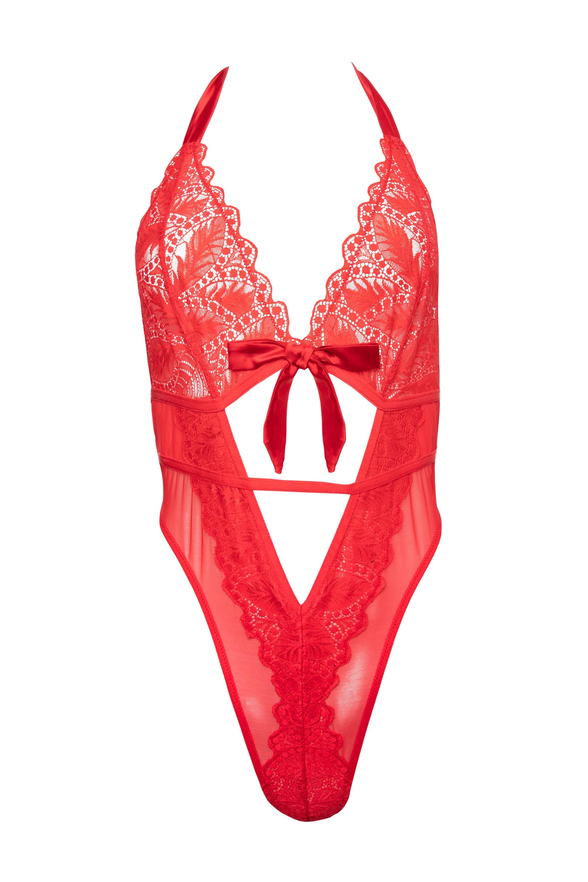 Dee Red Eyelash Lace and Mesh Body - Image 5