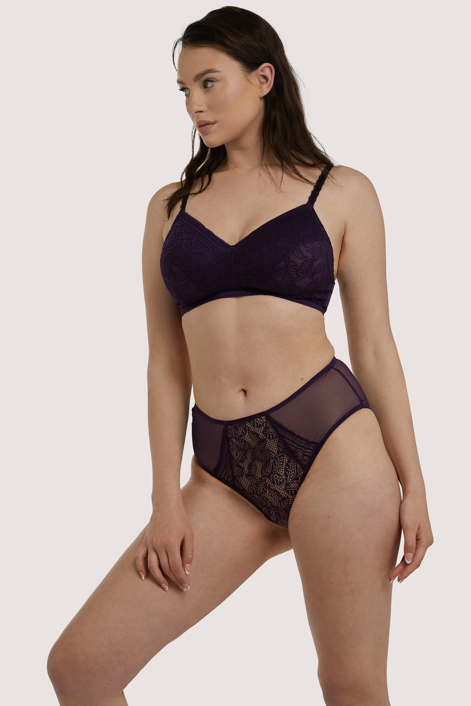 Emma Vine Purple High Waist Brief - Image 3