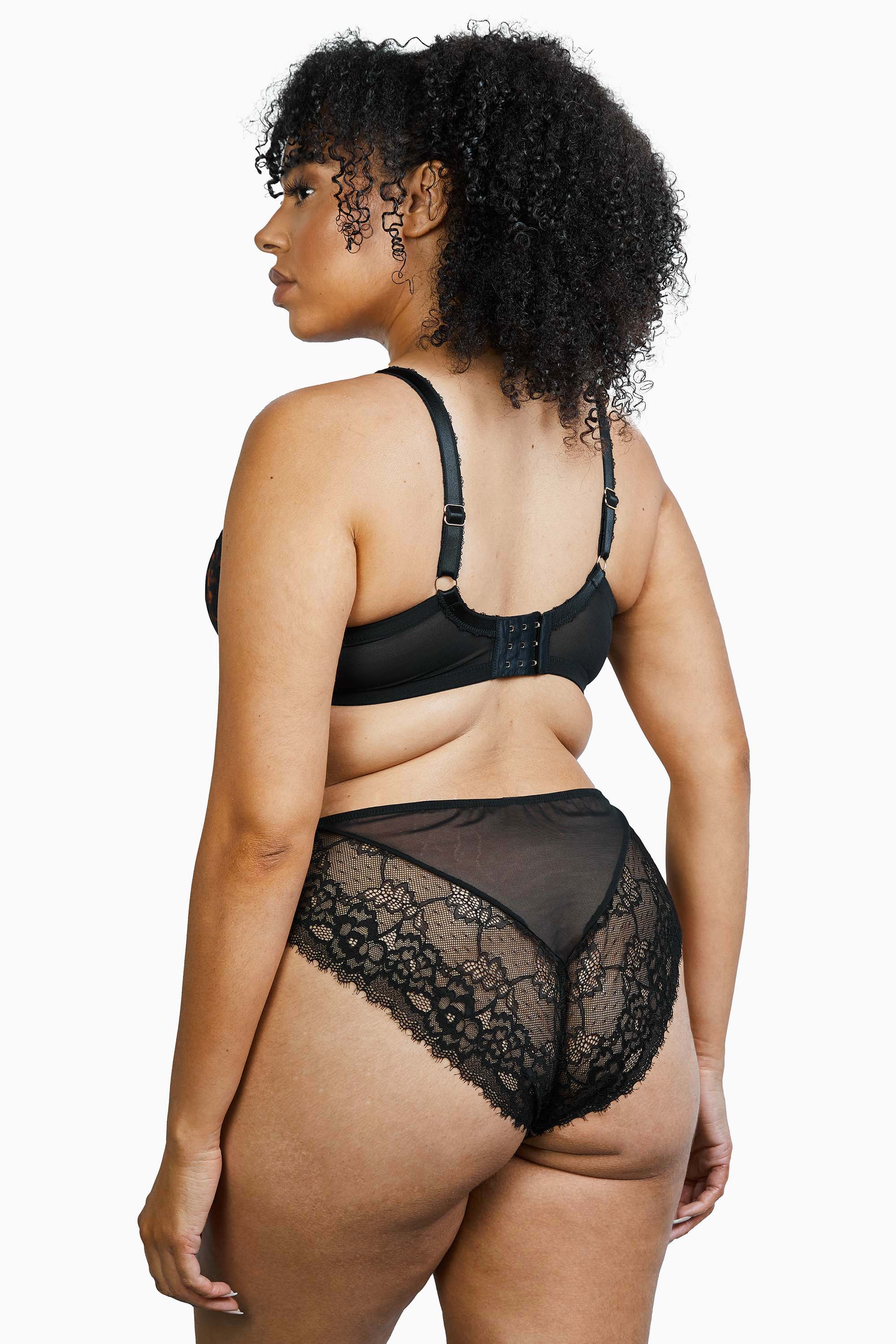 Rosalyn Black Tortoiseshell Lace Brazilian Brief - Image 7
