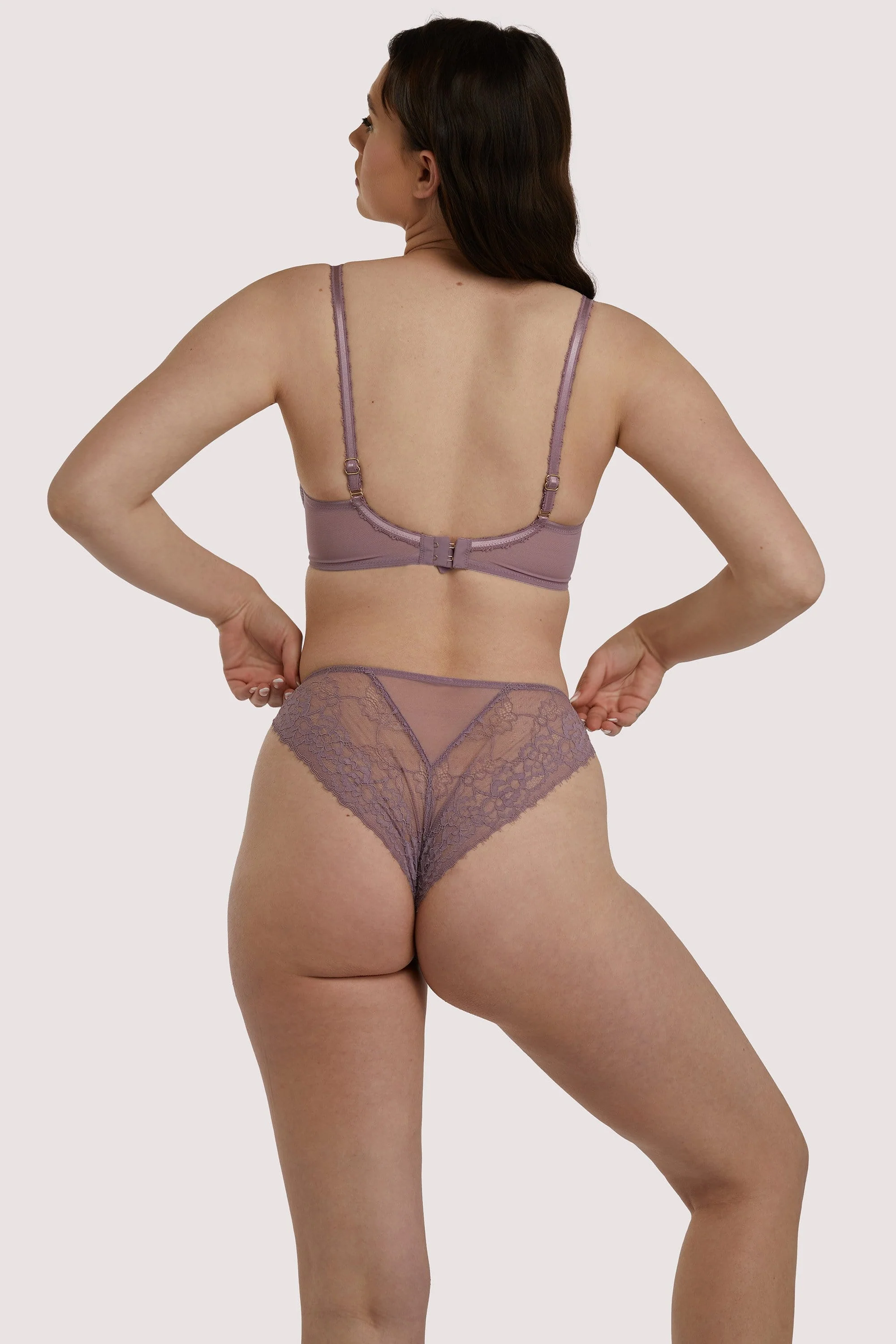 Sophia Heather Purple Plunge & Push Up Bra - Image 3