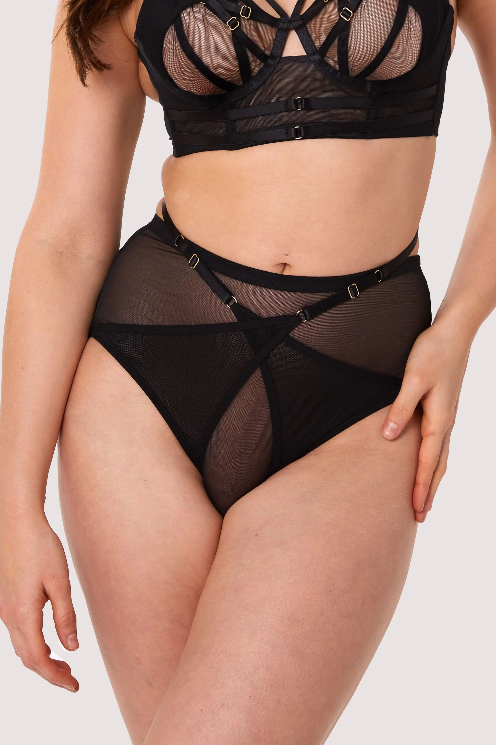 Eddie Black Crossover Wrap High Waist Brief - Image 3