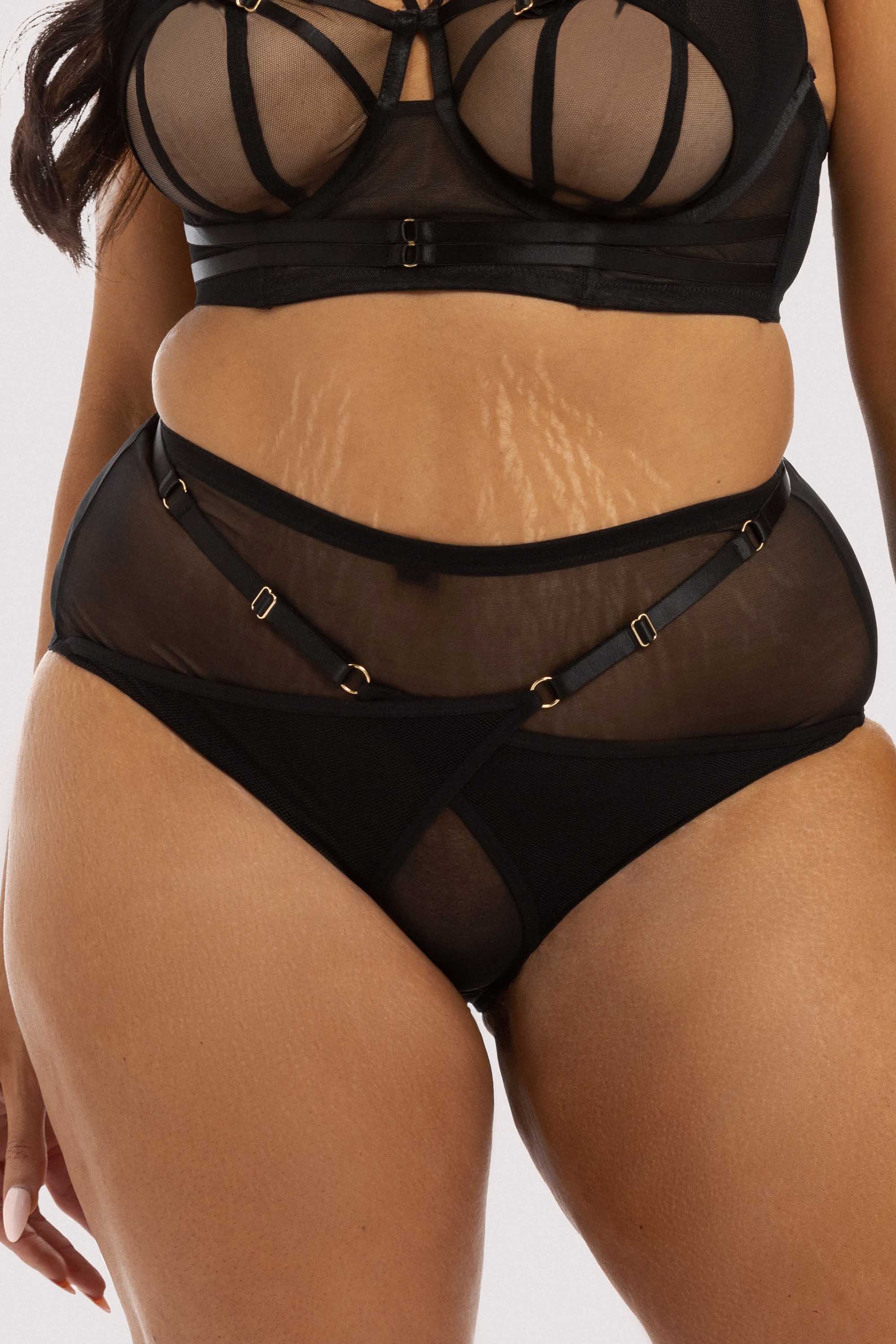 Eddie Black Crossover Wrap High Waist Brief - Image 7