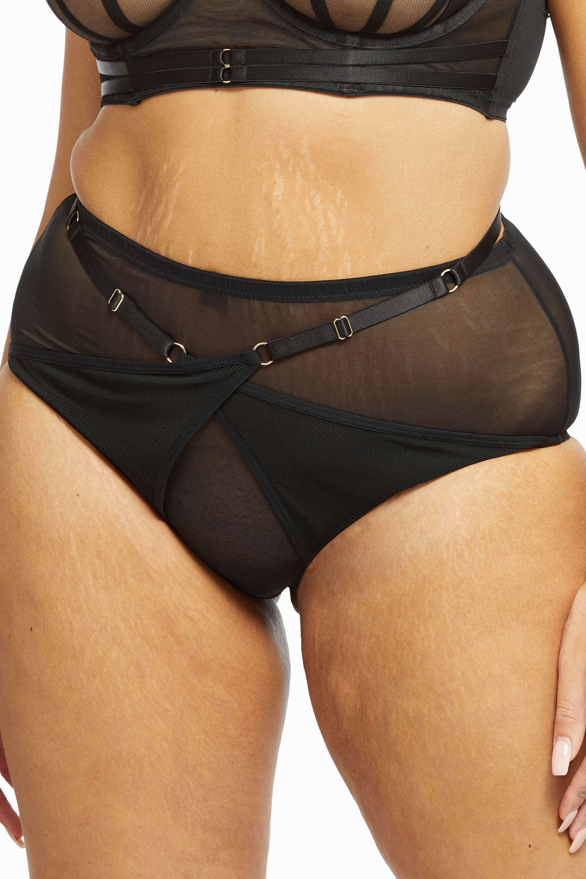 Eddie Black Crossover Wrap High Waist Brief - Image 9
