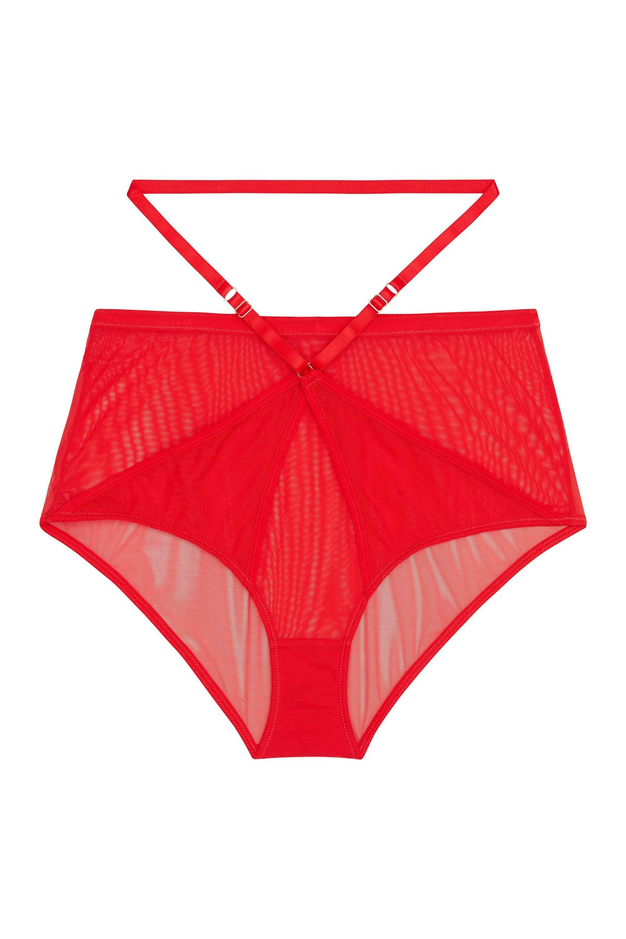 Eddie Red Crossover Wrap High Waist Brief - Image 10