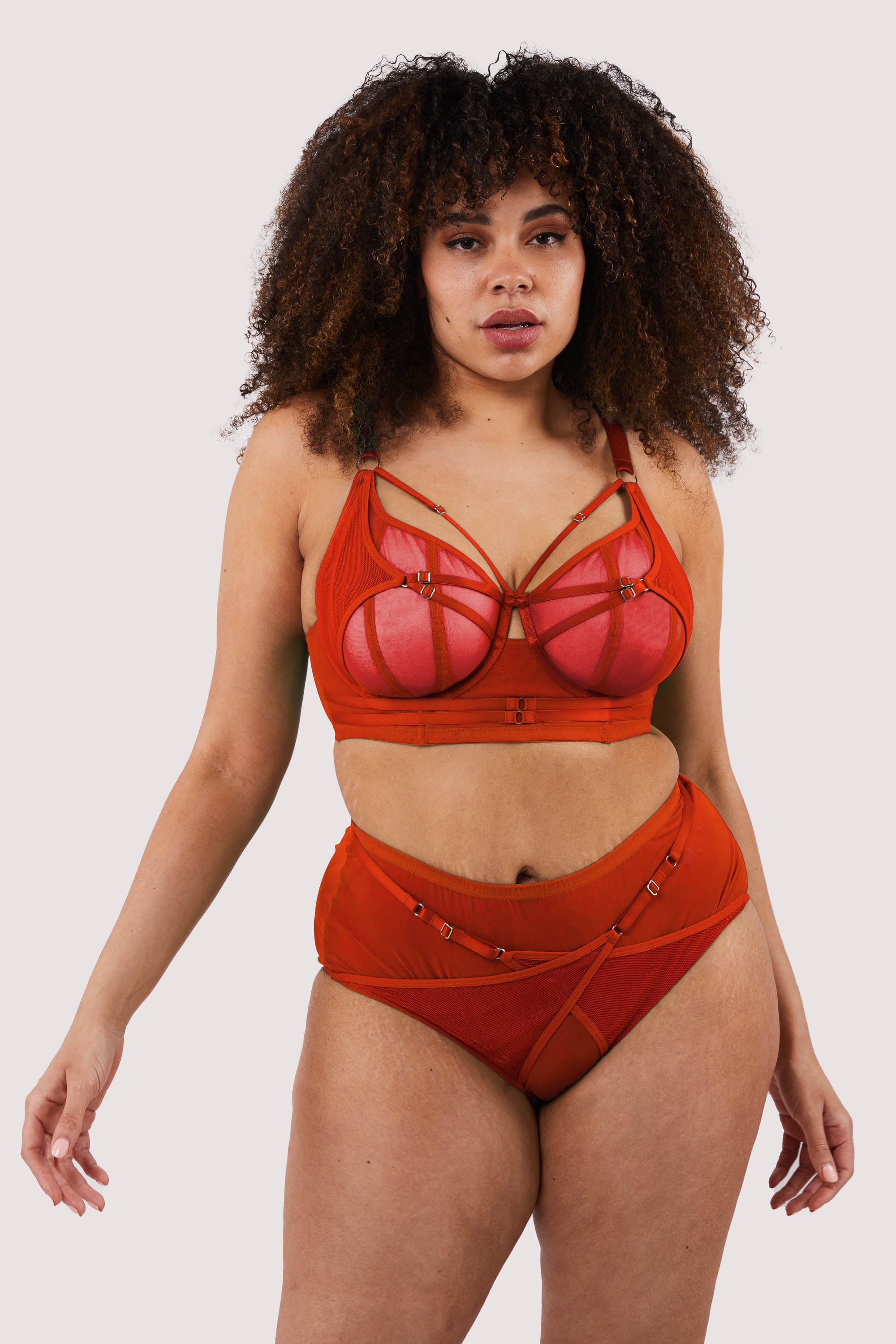 Eddie Red Crossover Wrap Bra - Image 10