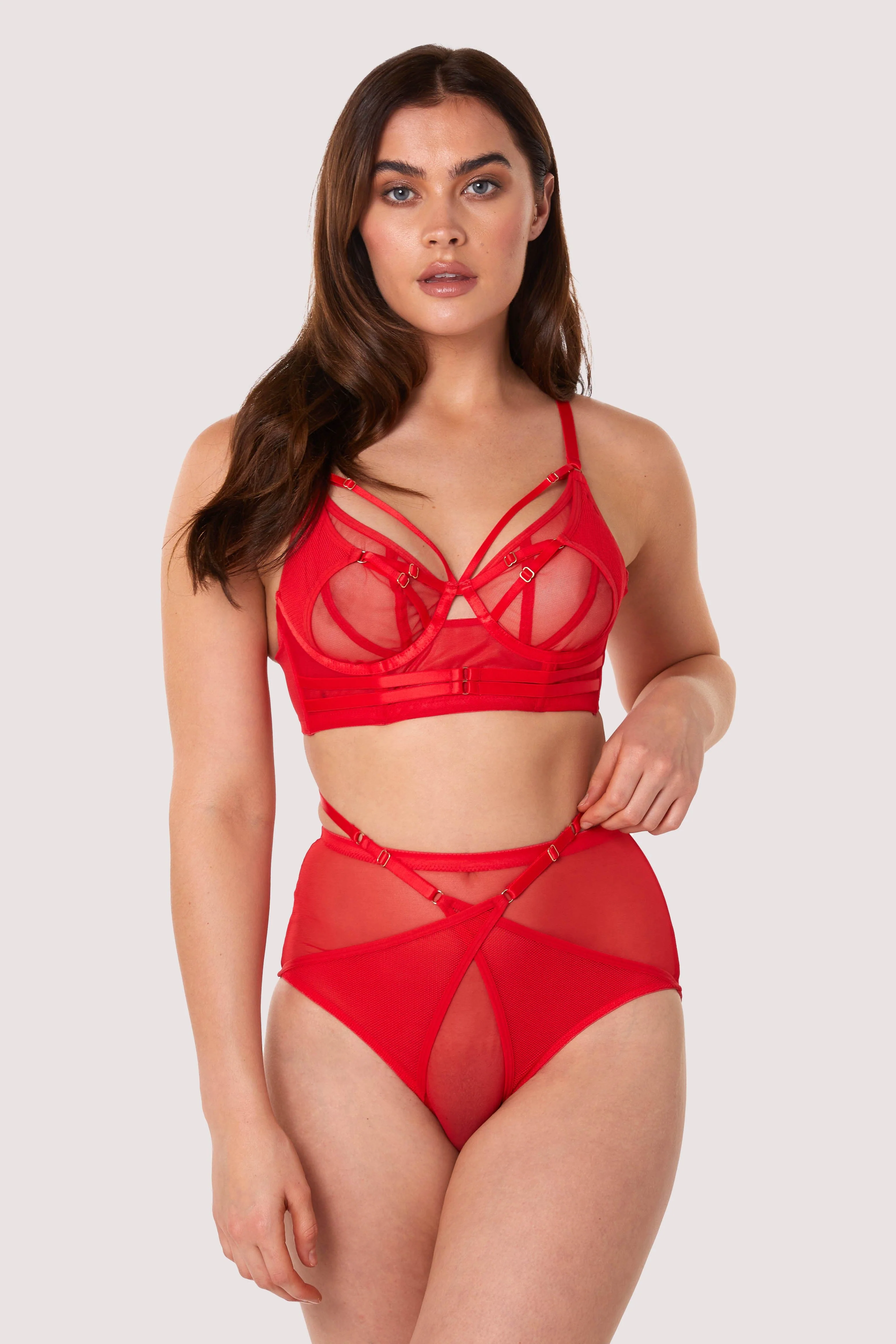 Eddie Red Crossover Wrap Bra - Image 5
