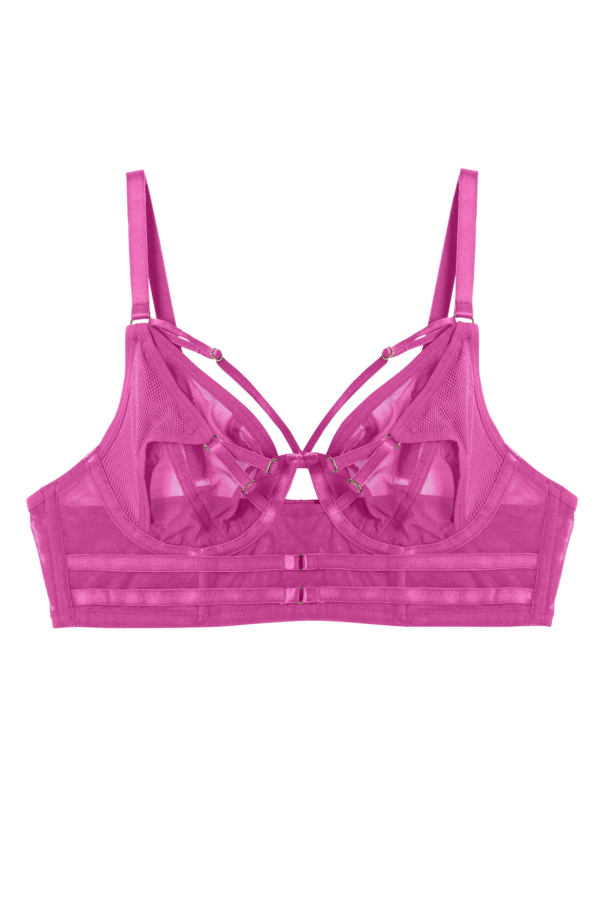 Eddie Magenta Crossover Wrap Bra - Image 7