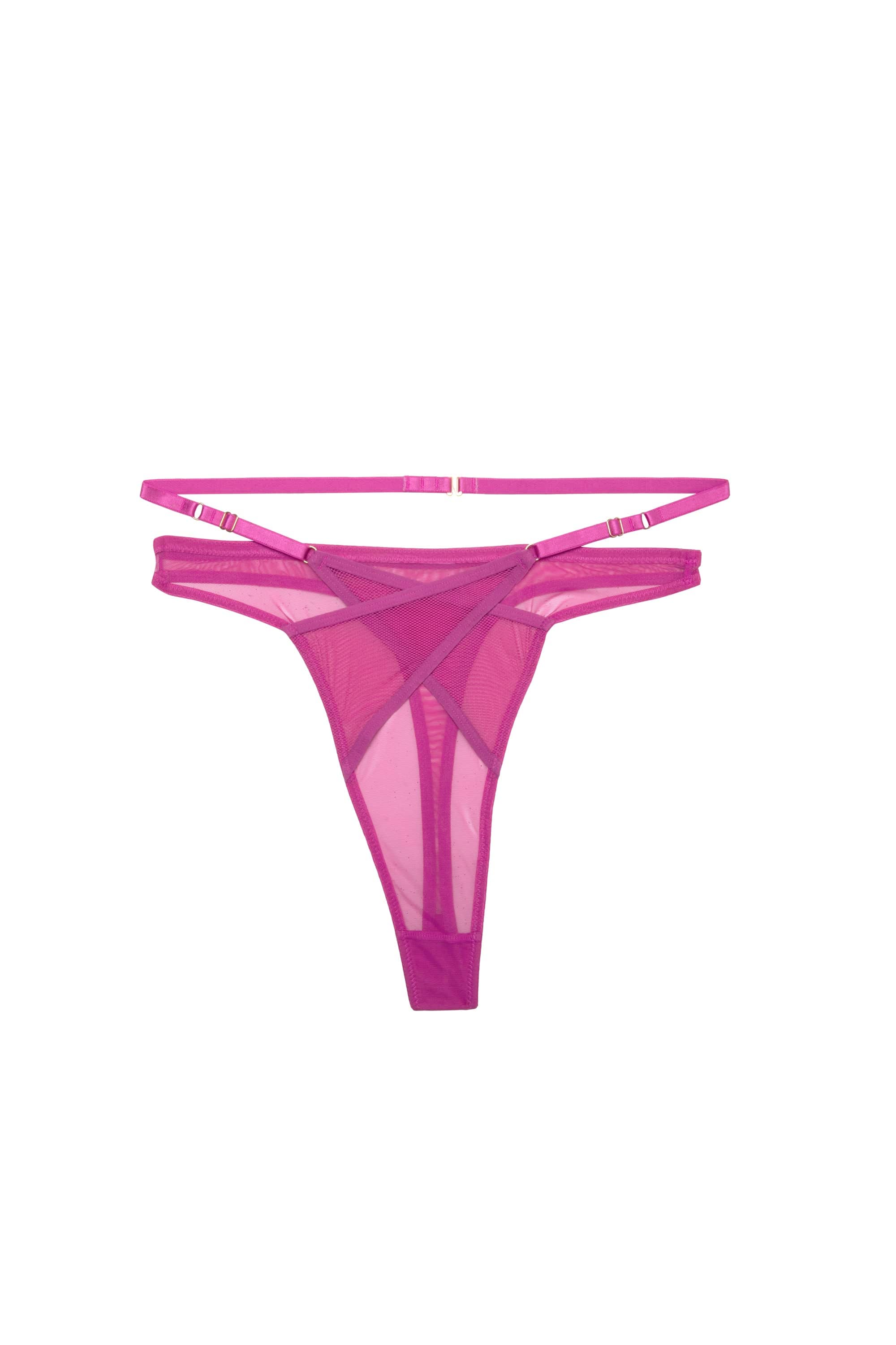 Eddie Magenta Crossover Wrap Thong - Image 4