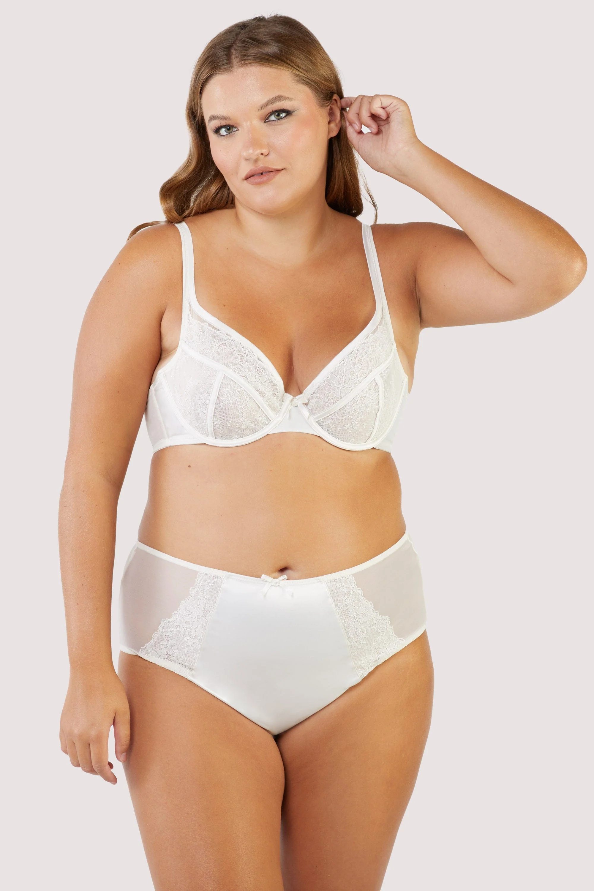 Ellery Classic Pale Rose Lace High Apex Bra - Image 10