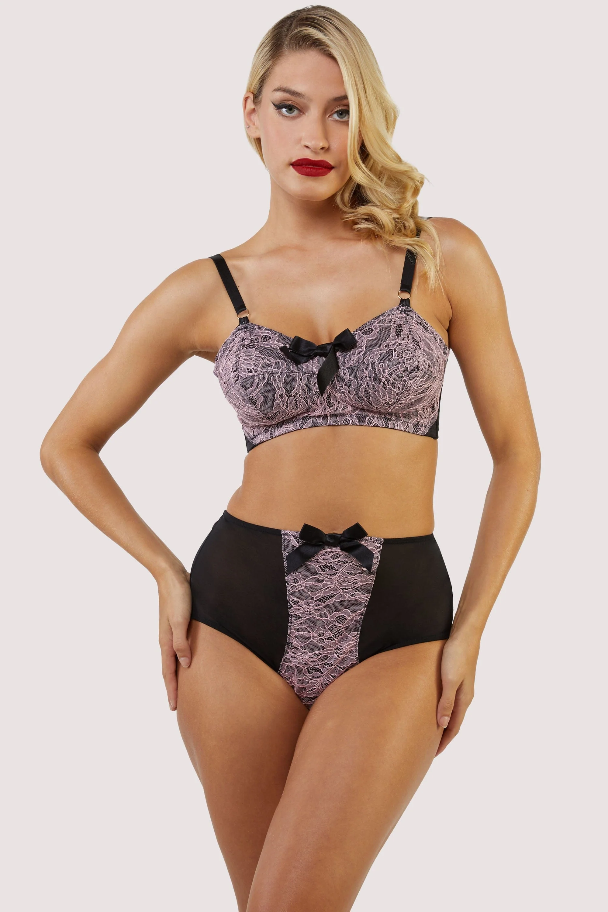 Elsie Pink Spiral Stitch Bullet Bra - Image 4