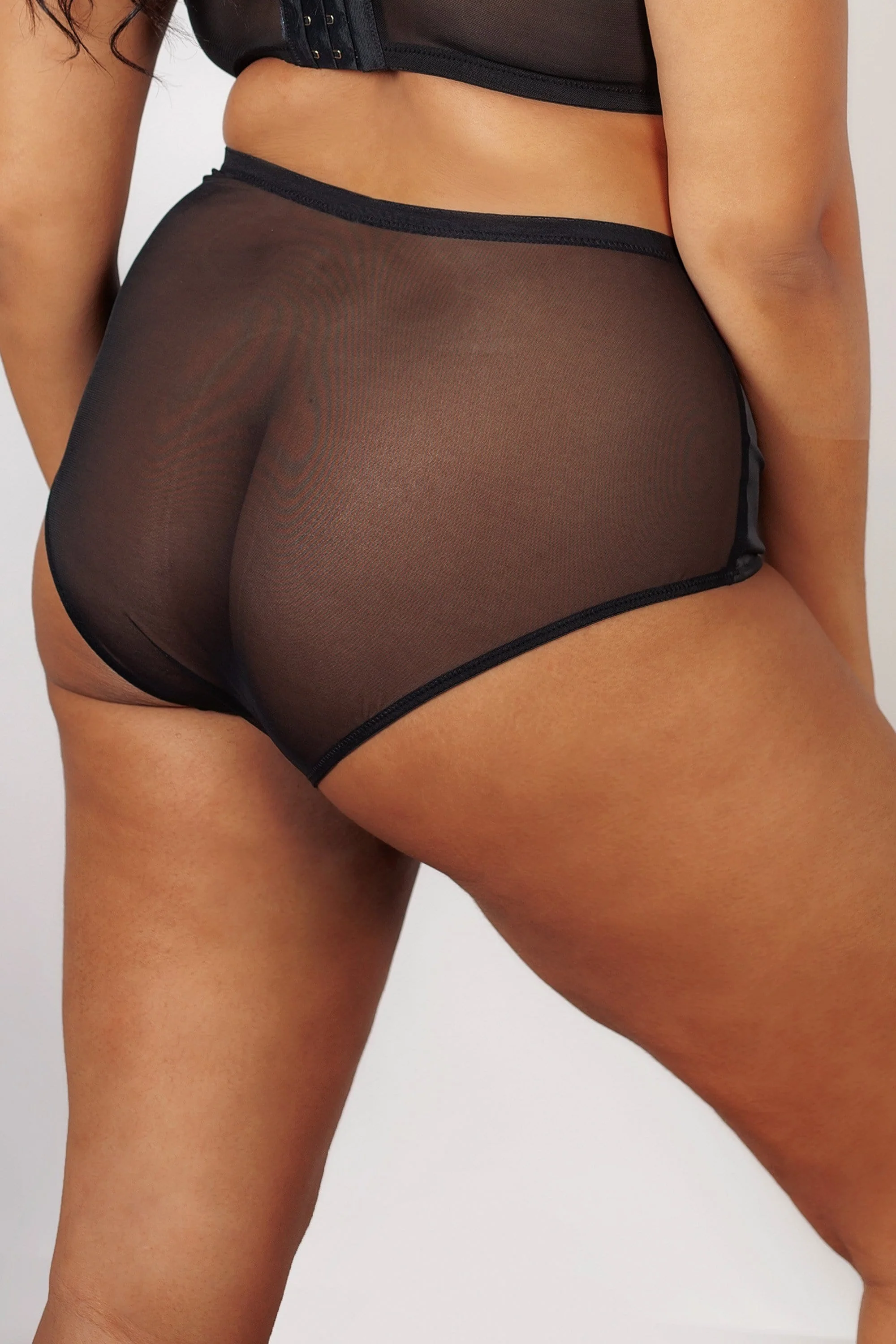 Emelda Lilac Satin and lace ring detail HW Curve pant - Image 2