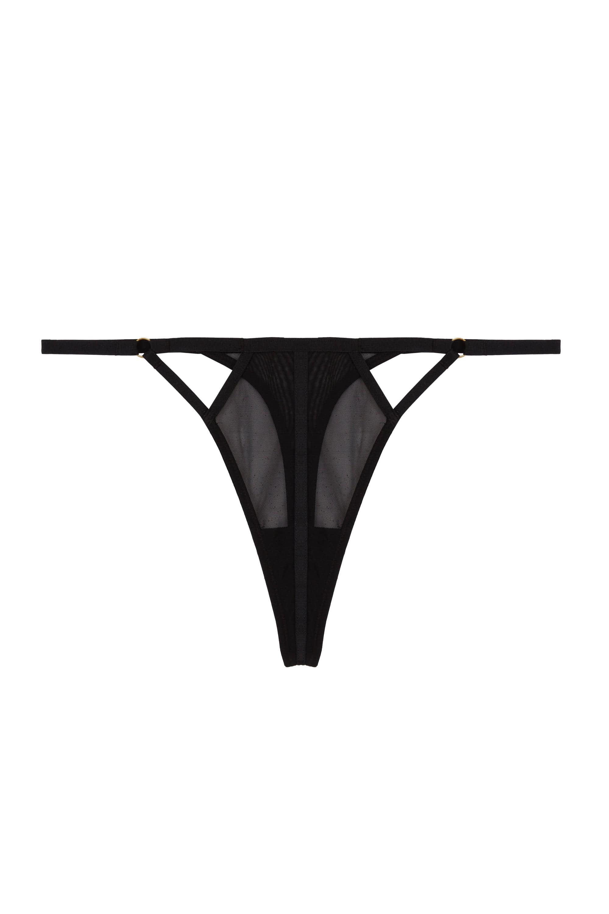 Emilia Black Mesh Thong - Image 5