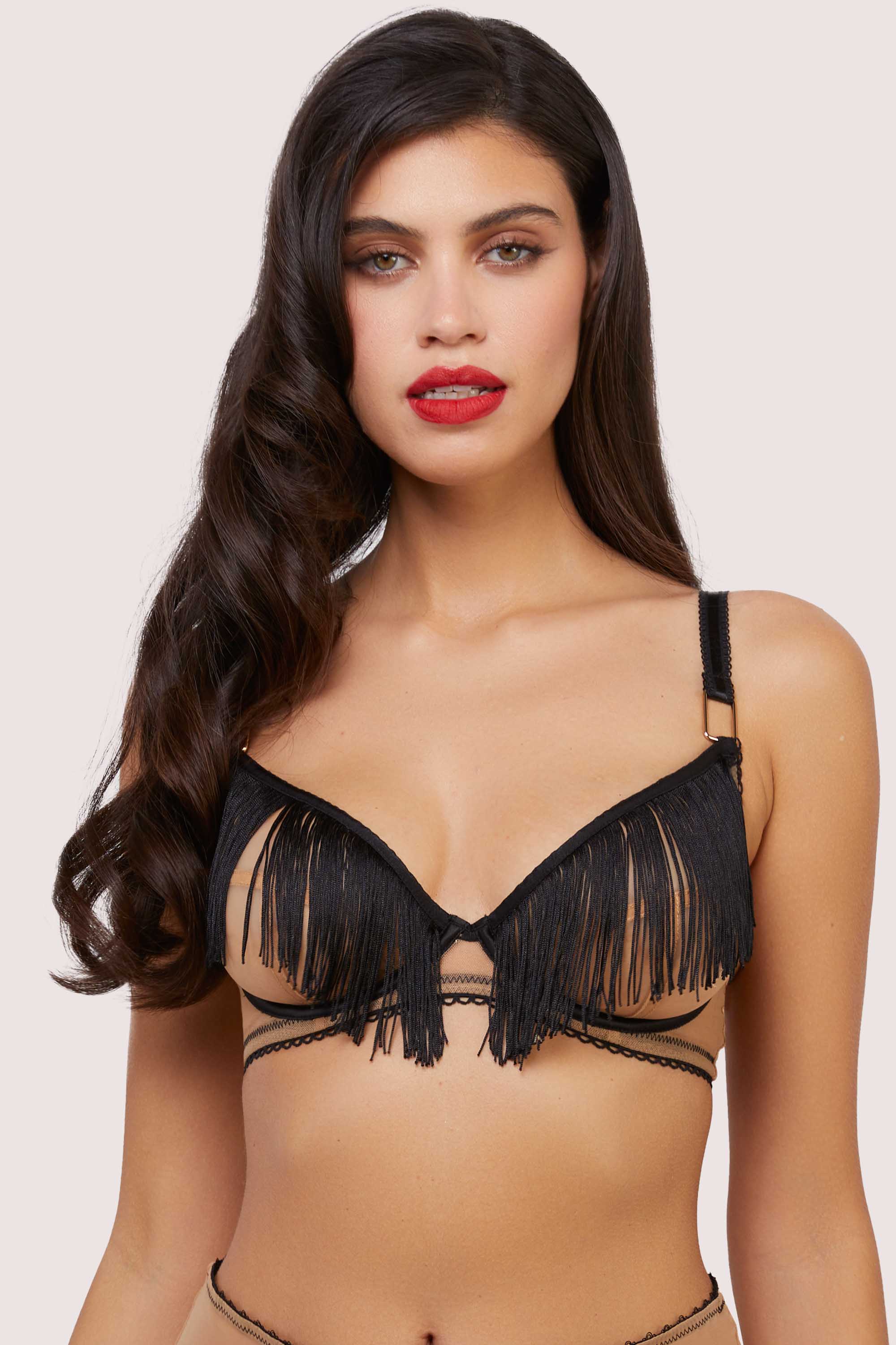 Esme Illusion Net and Fringe Push Up Plunge Set - Image 2