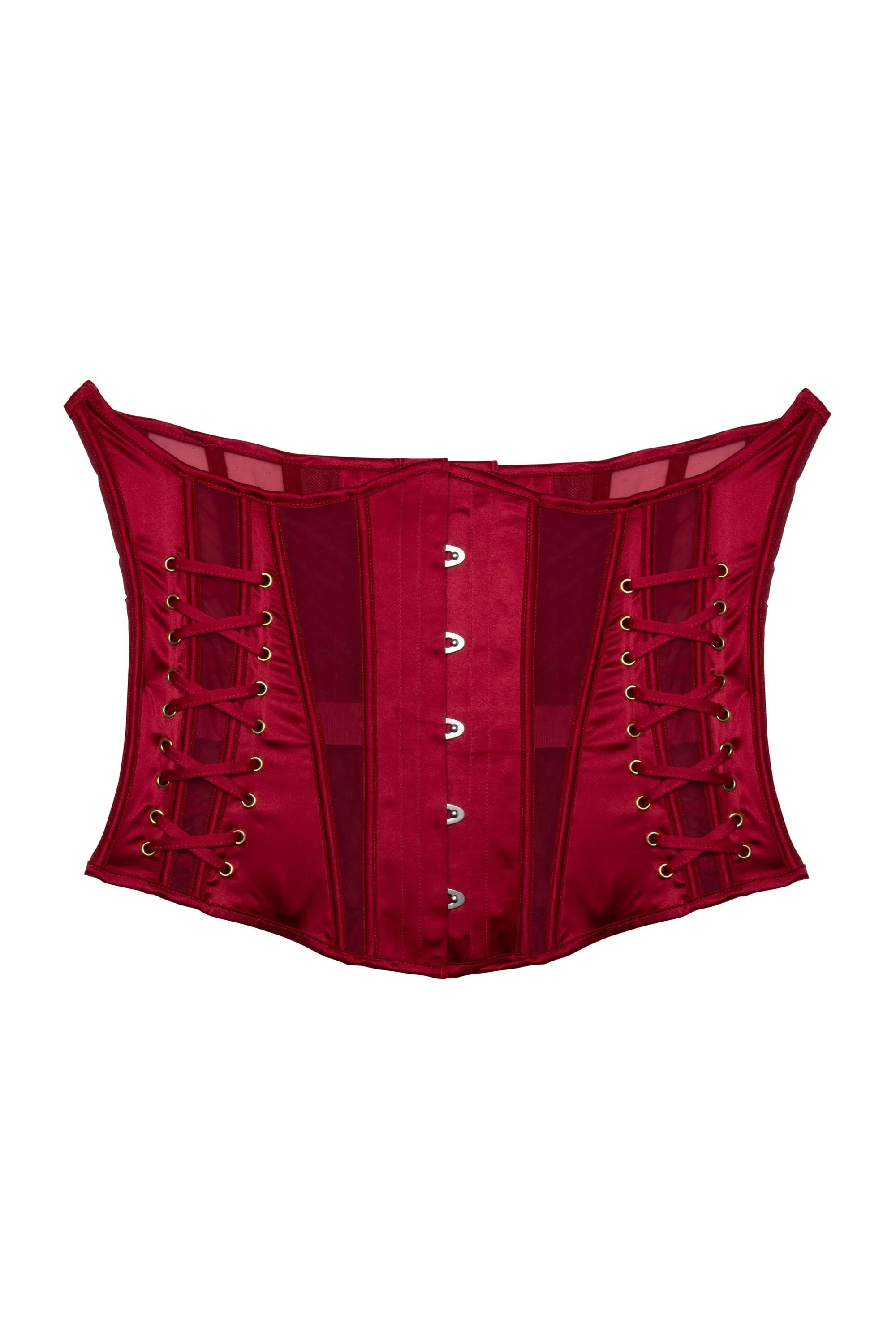Etta Red Tie Underbust Corset - Image 5