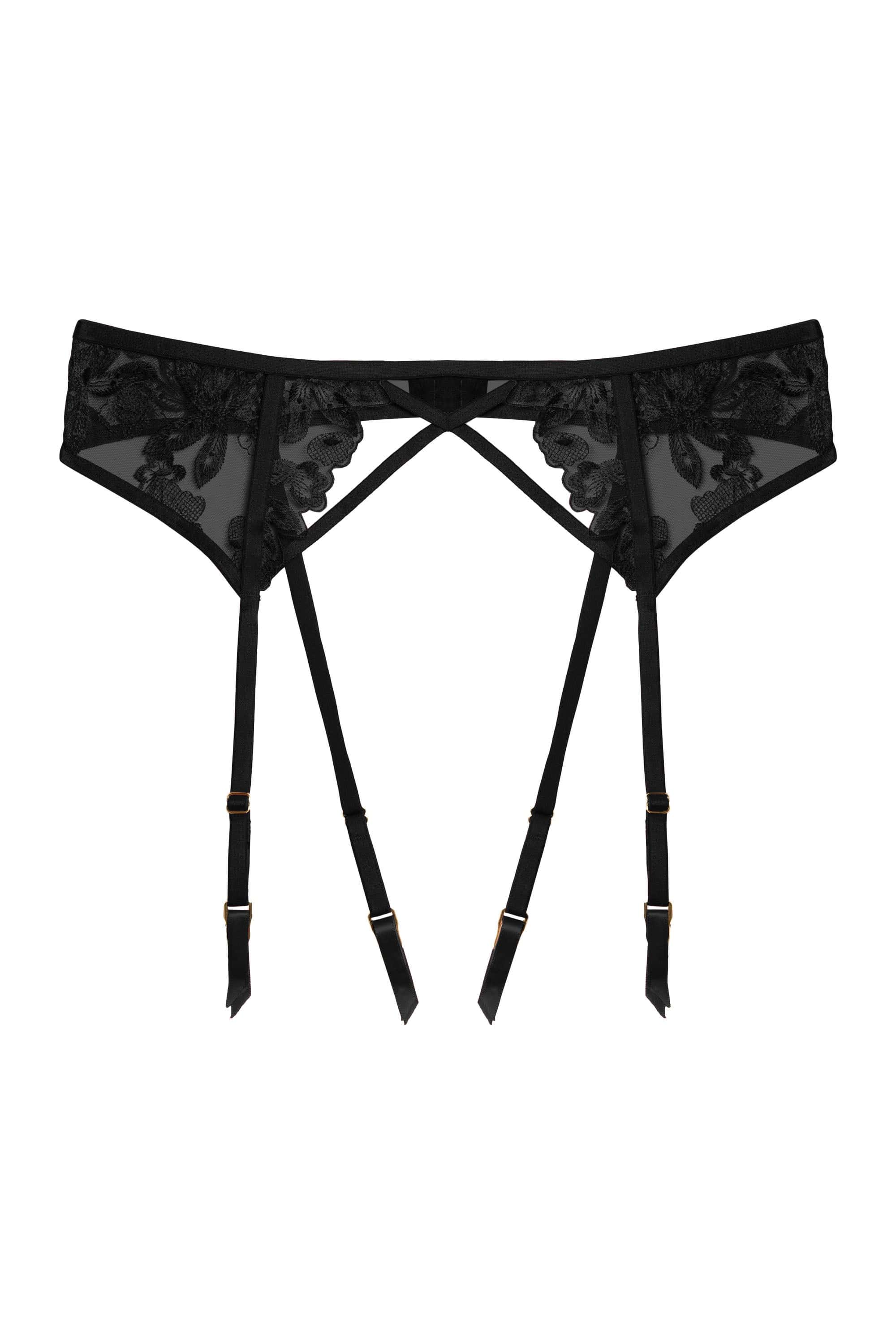 Eva Black Graphic Embroidery Suspender - Image 6