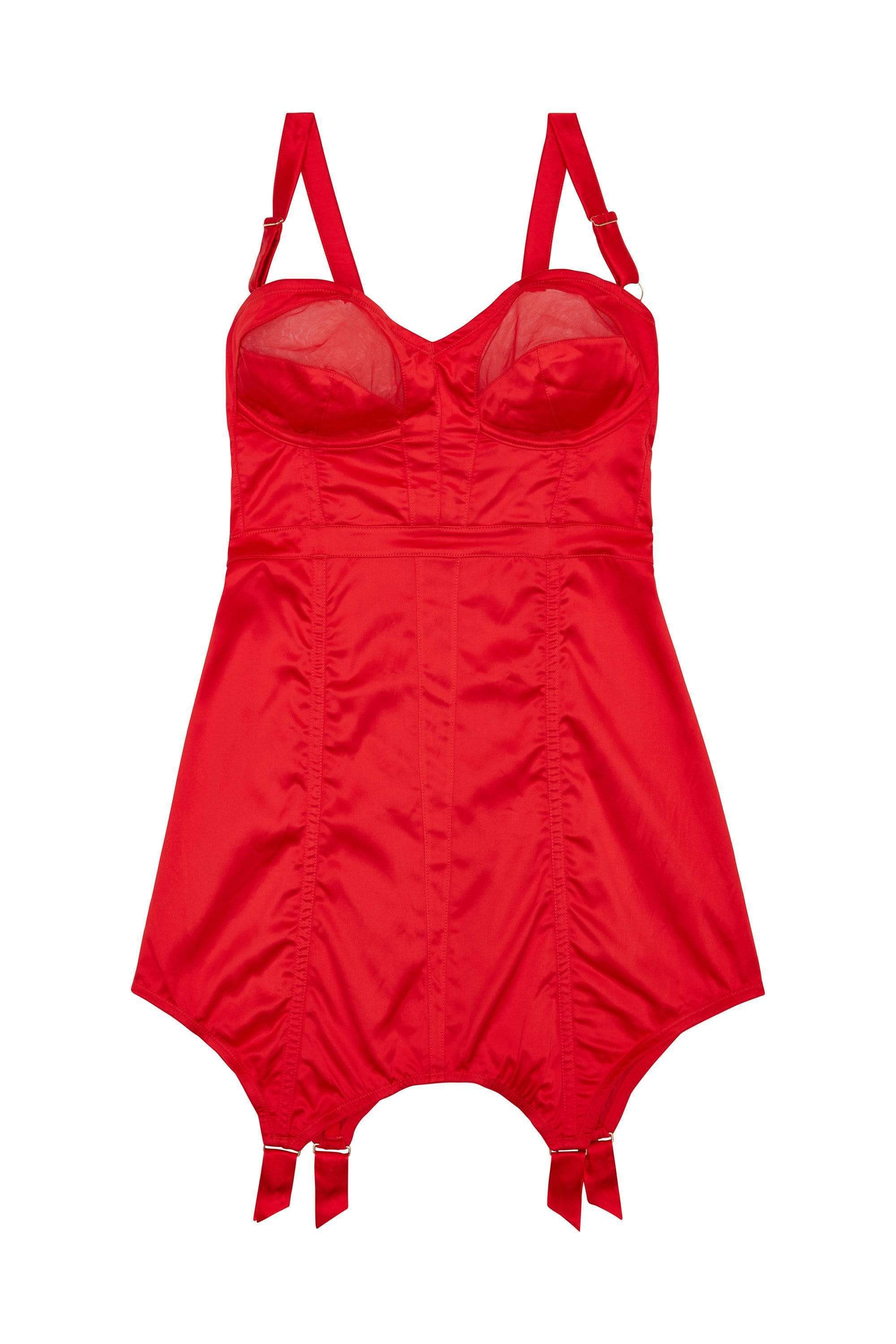 Felicity Hayward Clarice Retro Girdle Dress Red - Image 3