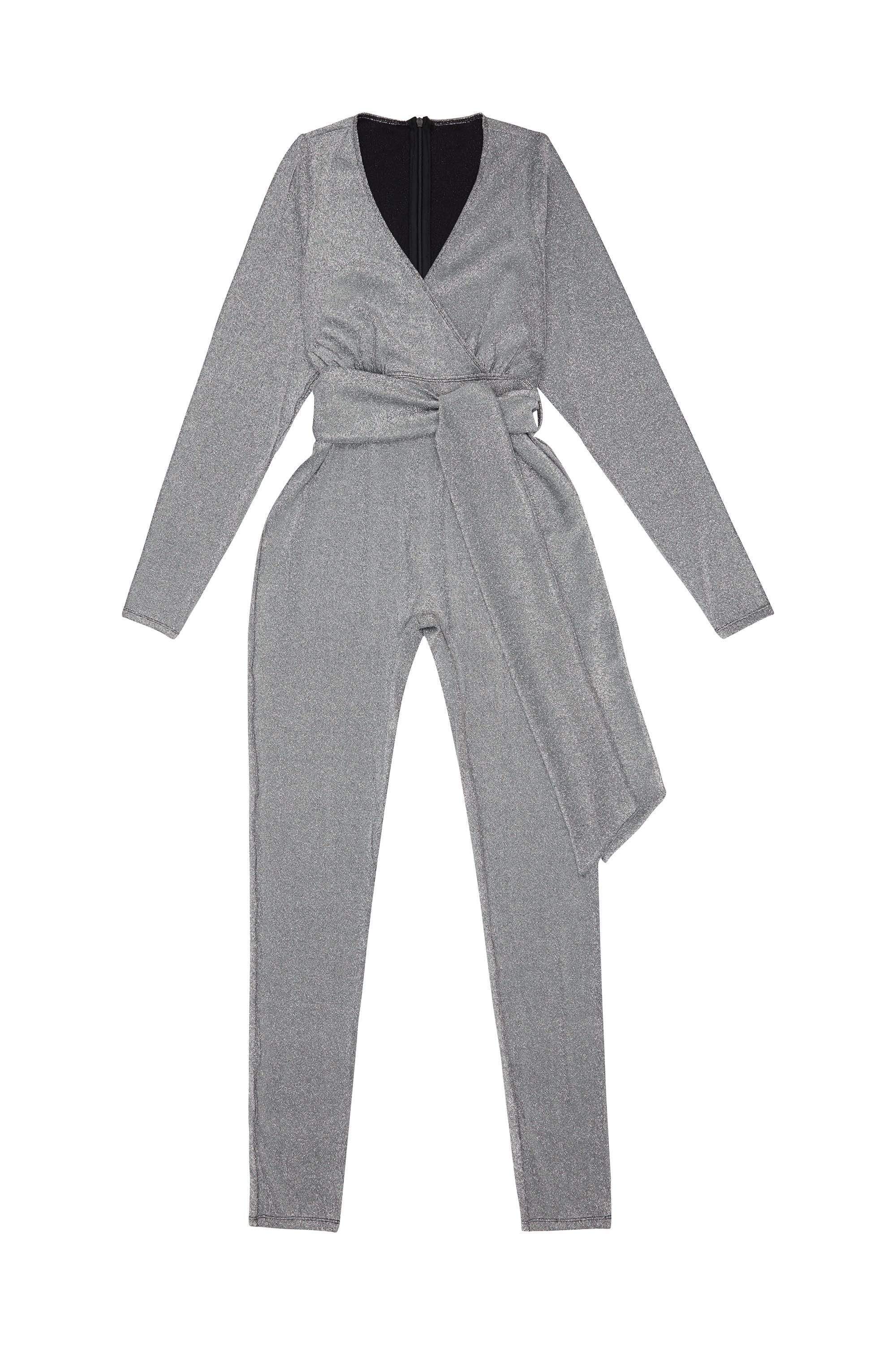 Felicity Hayward Farouz Silver Disco Jumpsuit - Image 2