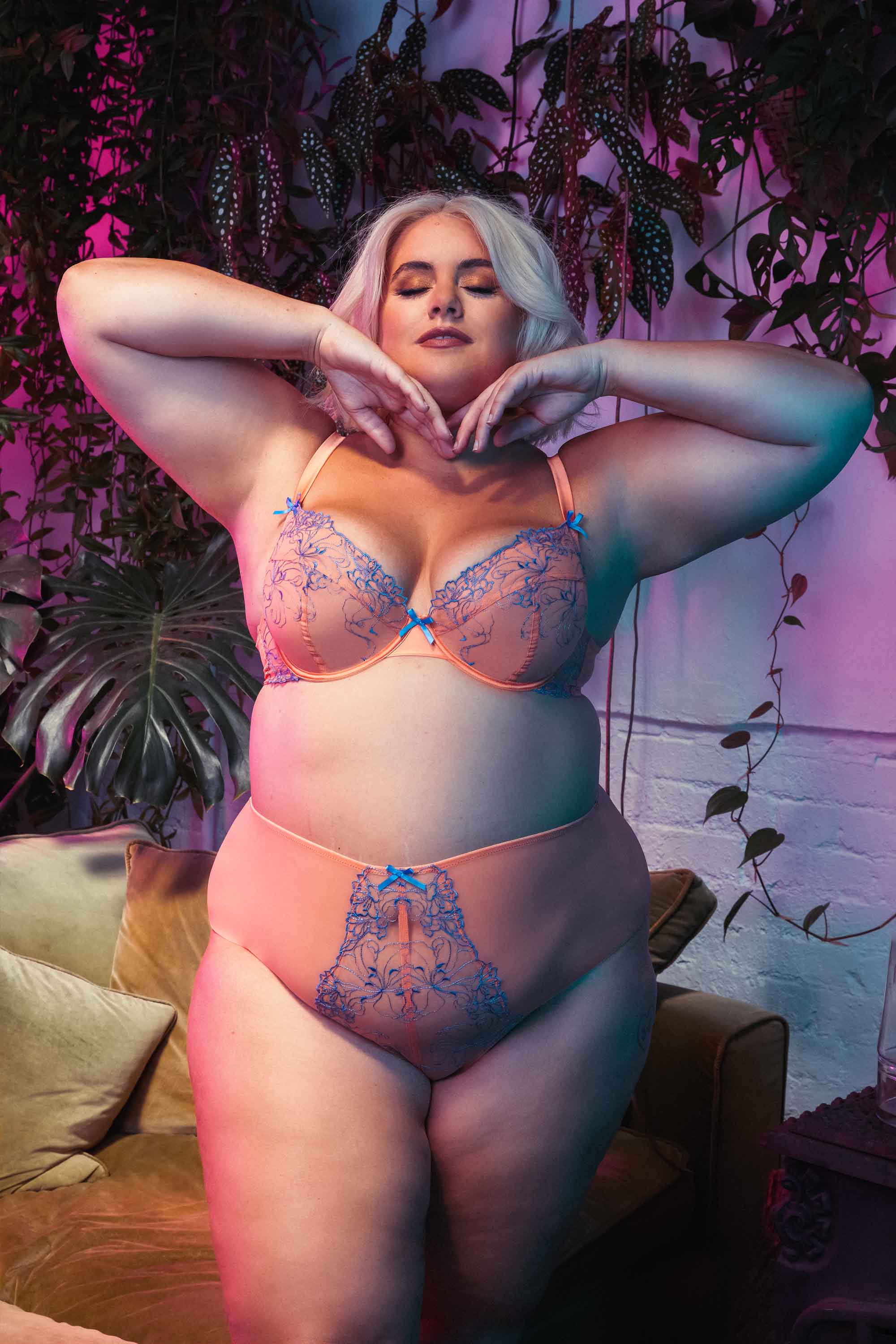 Palm Bay Coral Embroidery Tanga Brief - Image 4