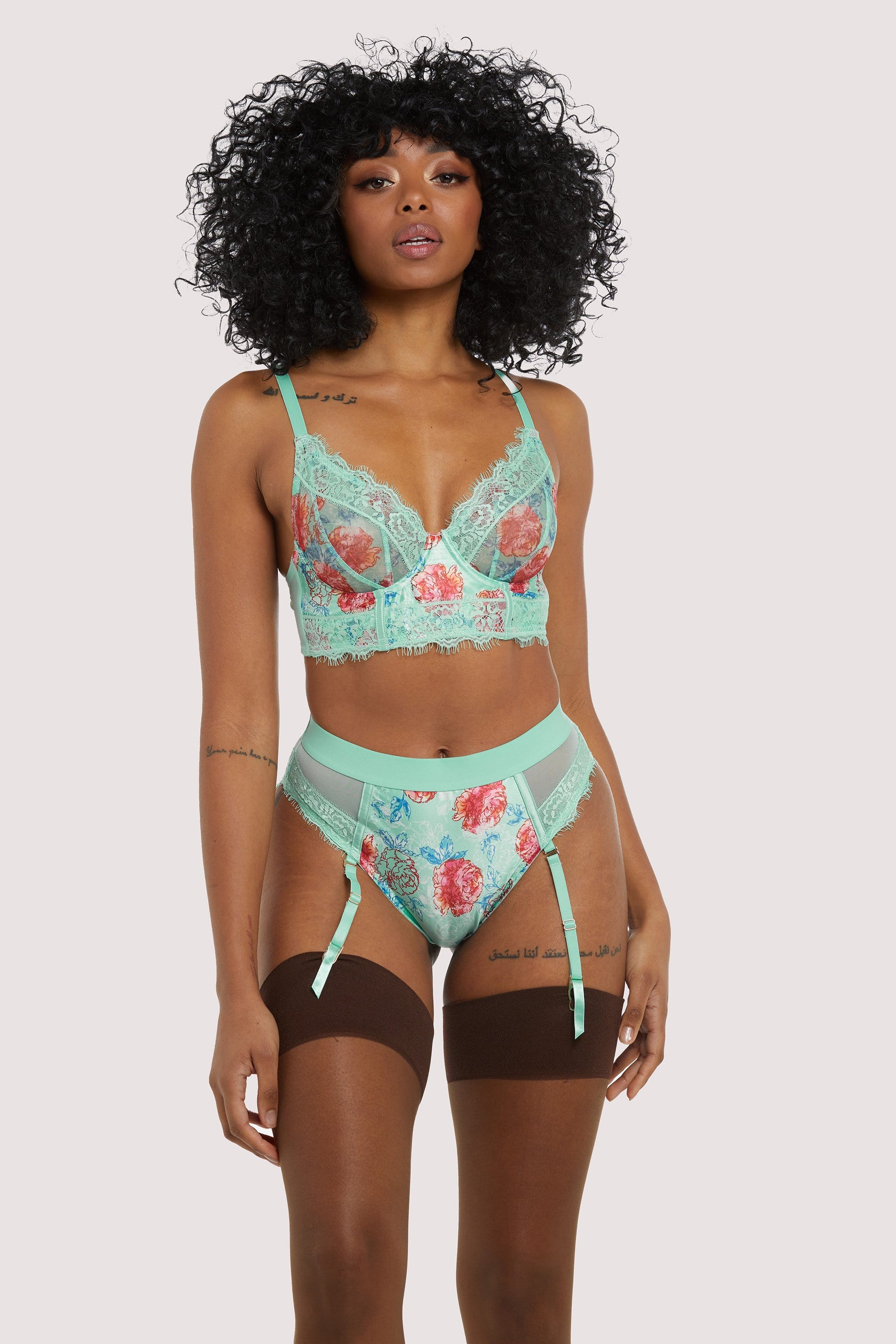Felicity Hayward Sabey Mint Floral High Waist Brief - Image 2