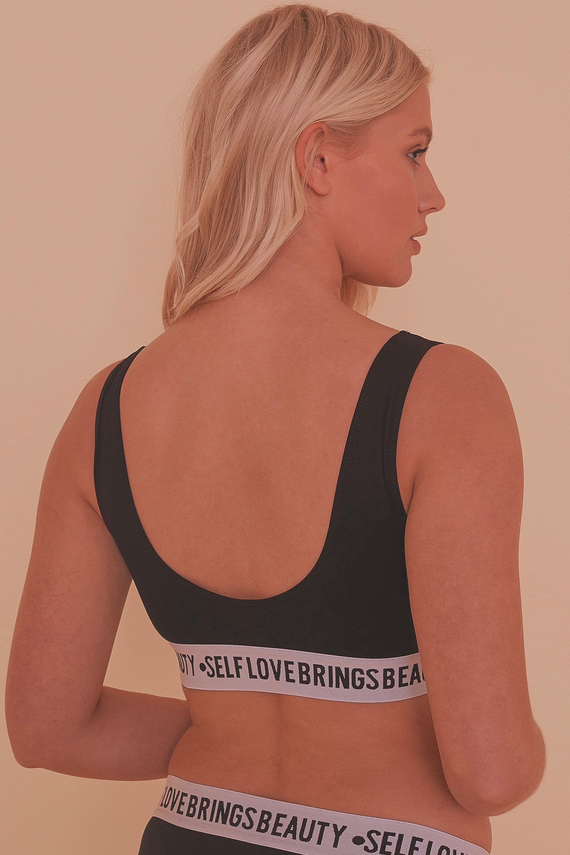Felicity Hayward Self Love Black Crop Top - Image 4