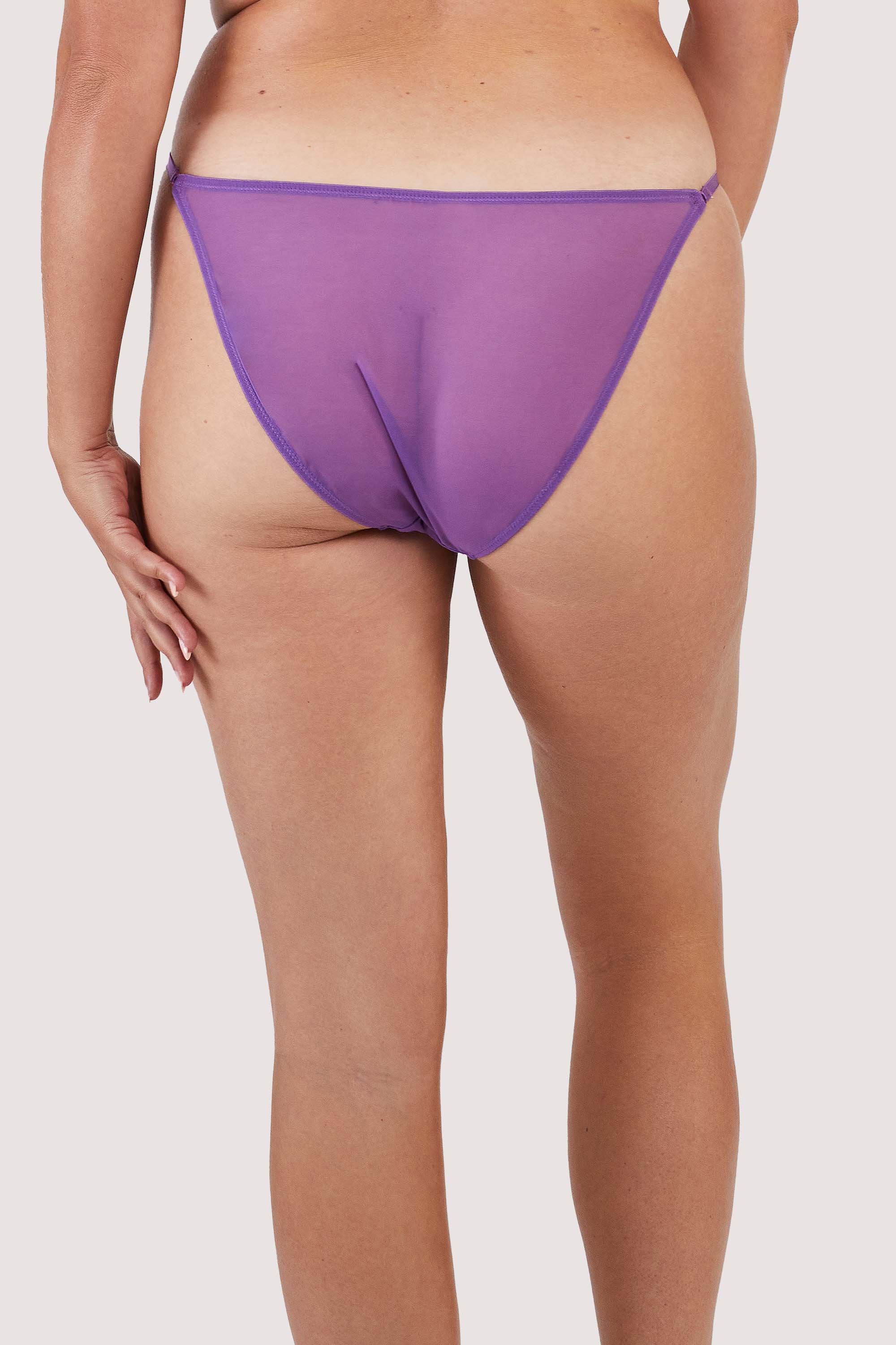 Walpole Purple Embroidered Brazillian Tanga Brief - Image 5