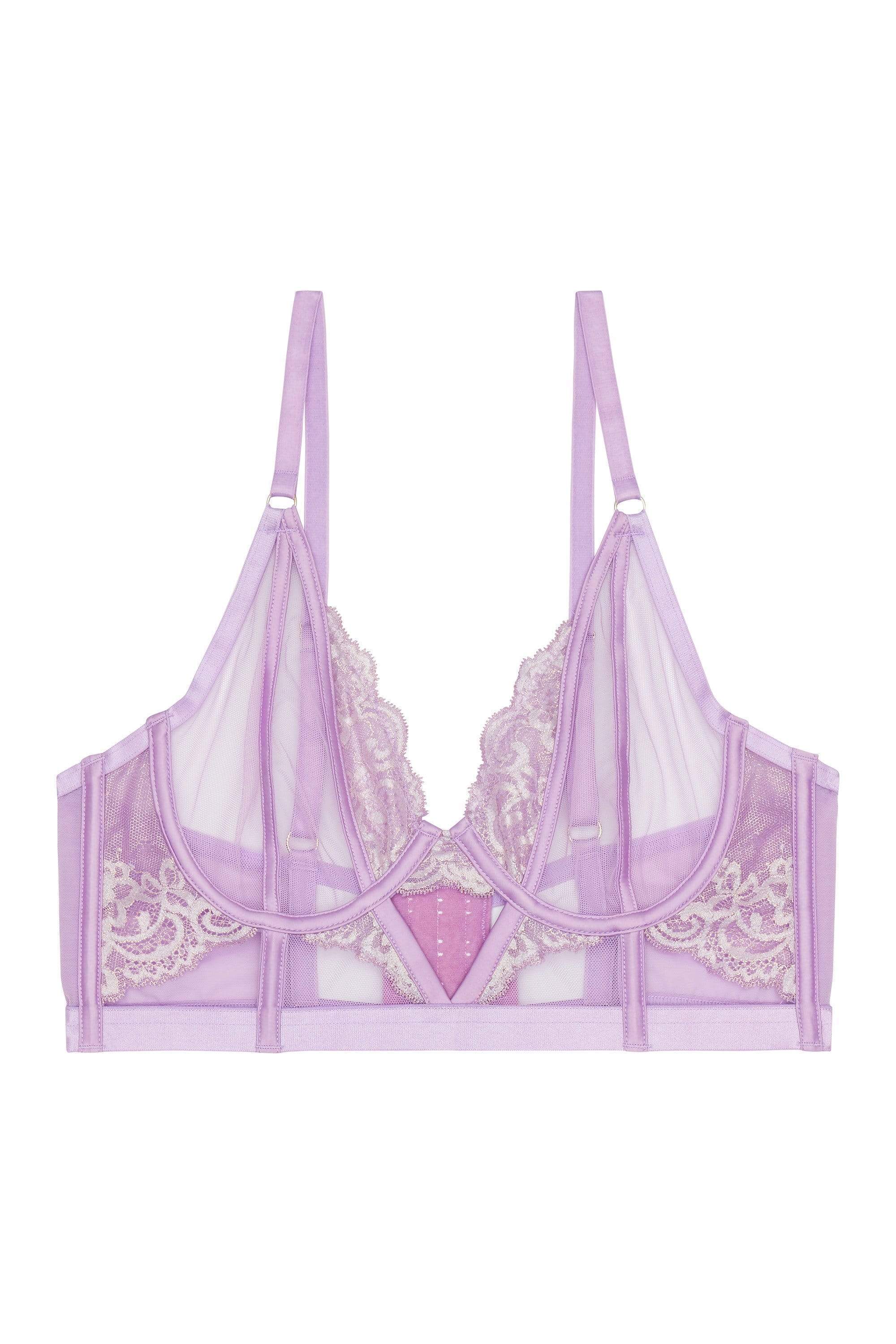 Fenella Lace and Net Longline Bra Core - Image 8