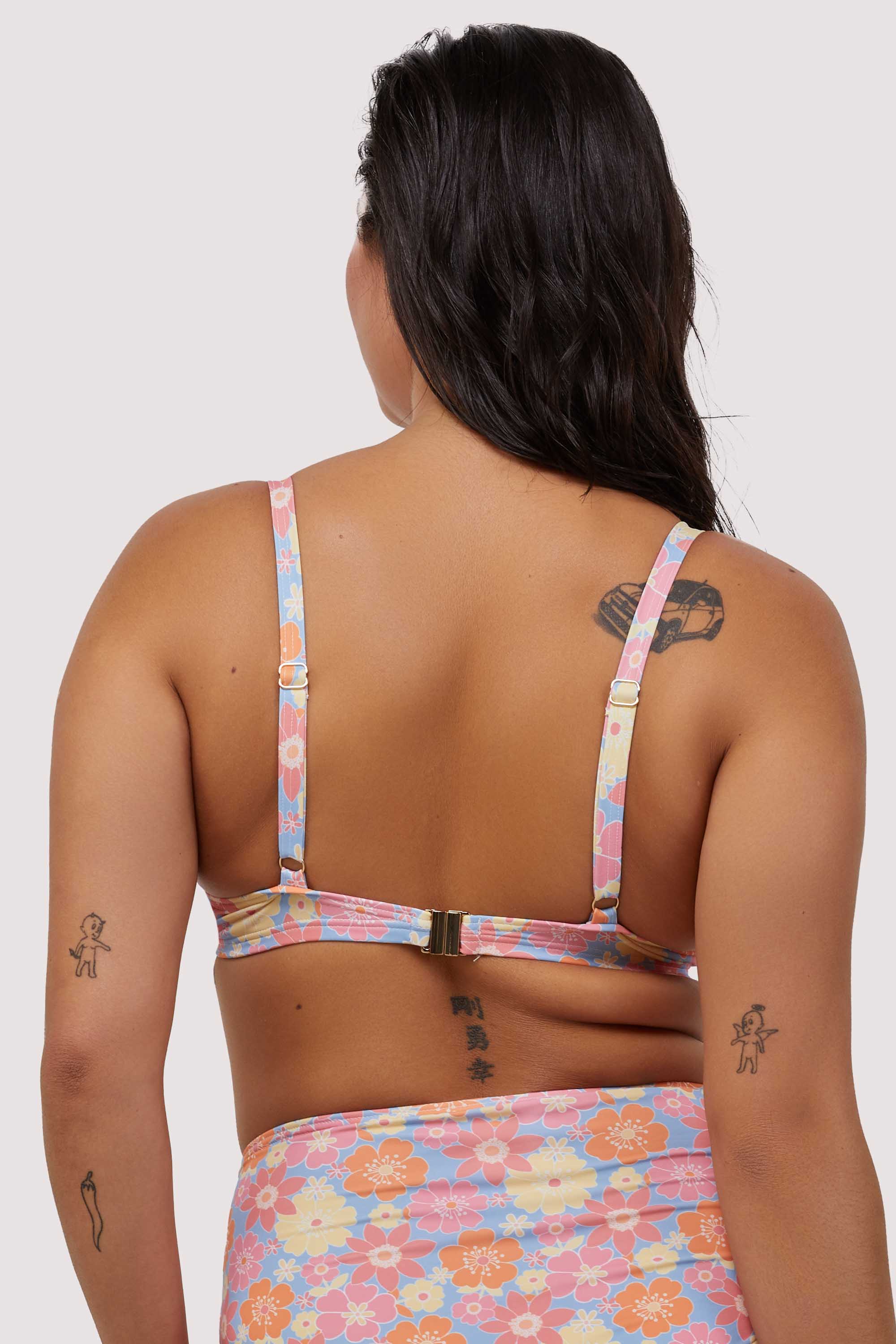 Floral Plunge Bikini Top Fuller Bust Exclusive - Image 2