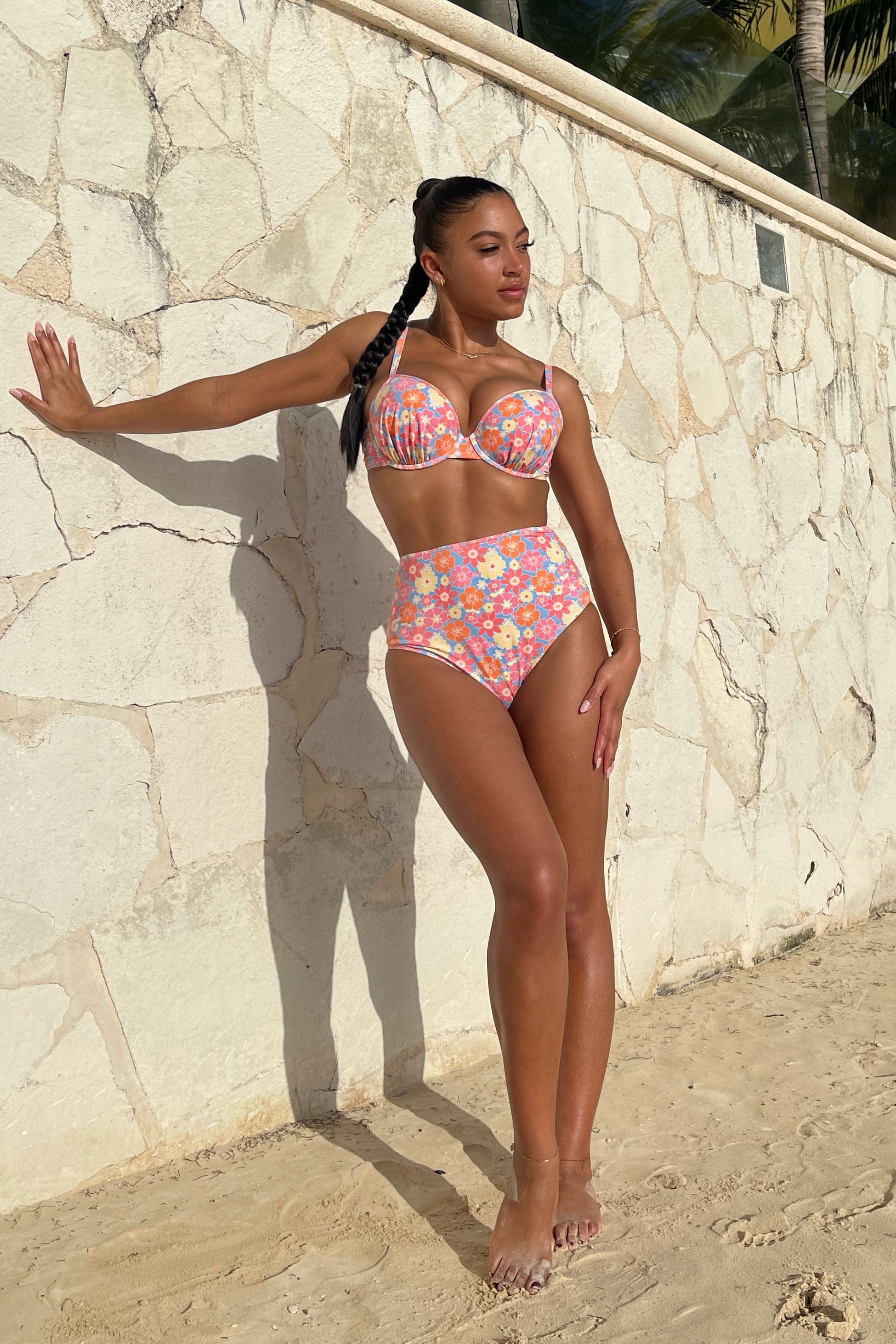 Floral Plunge Bikini Top Fuller Bust Exclusive - Image 4