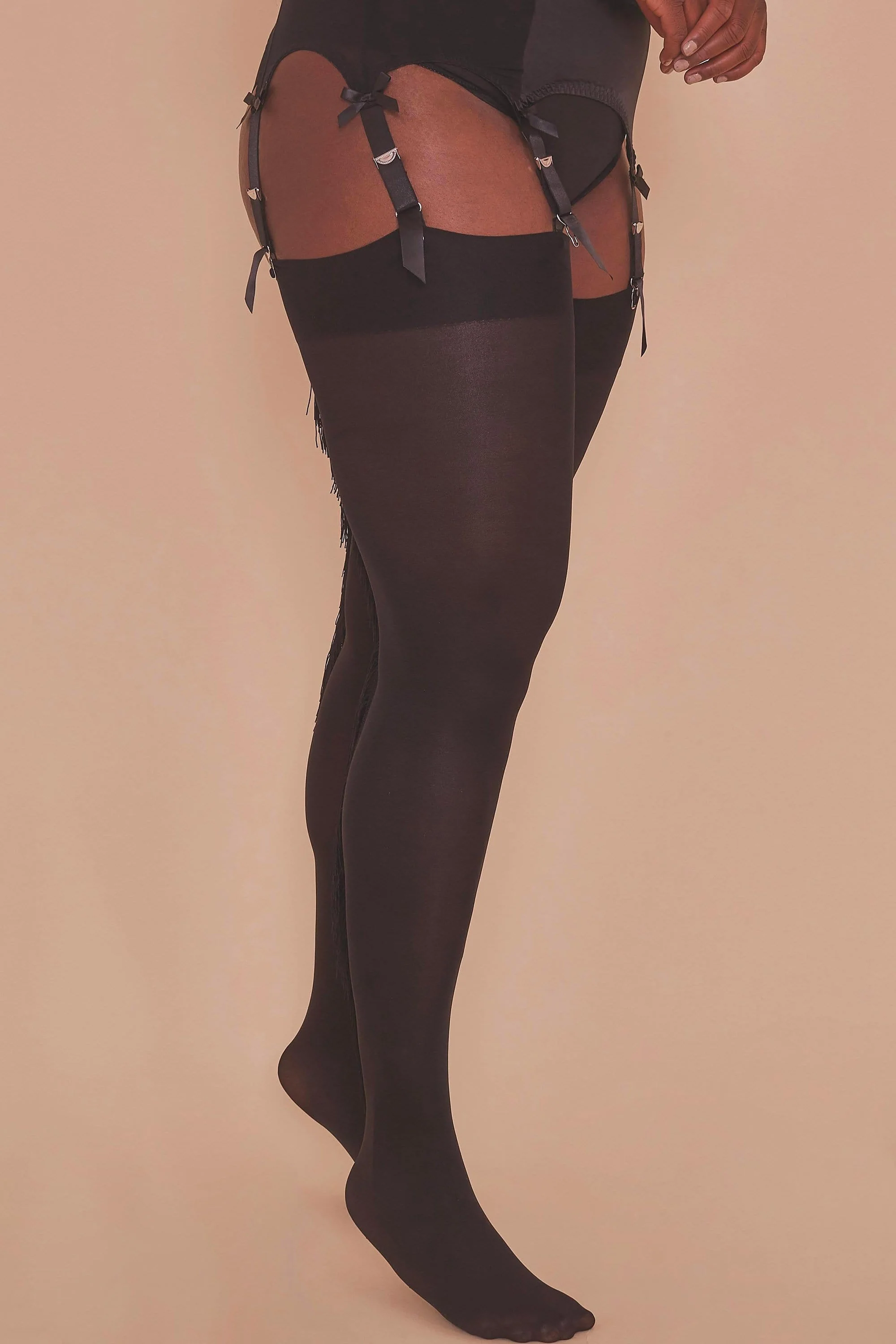 Fringe Stockings Black AUS 8 - 22 - Image 3