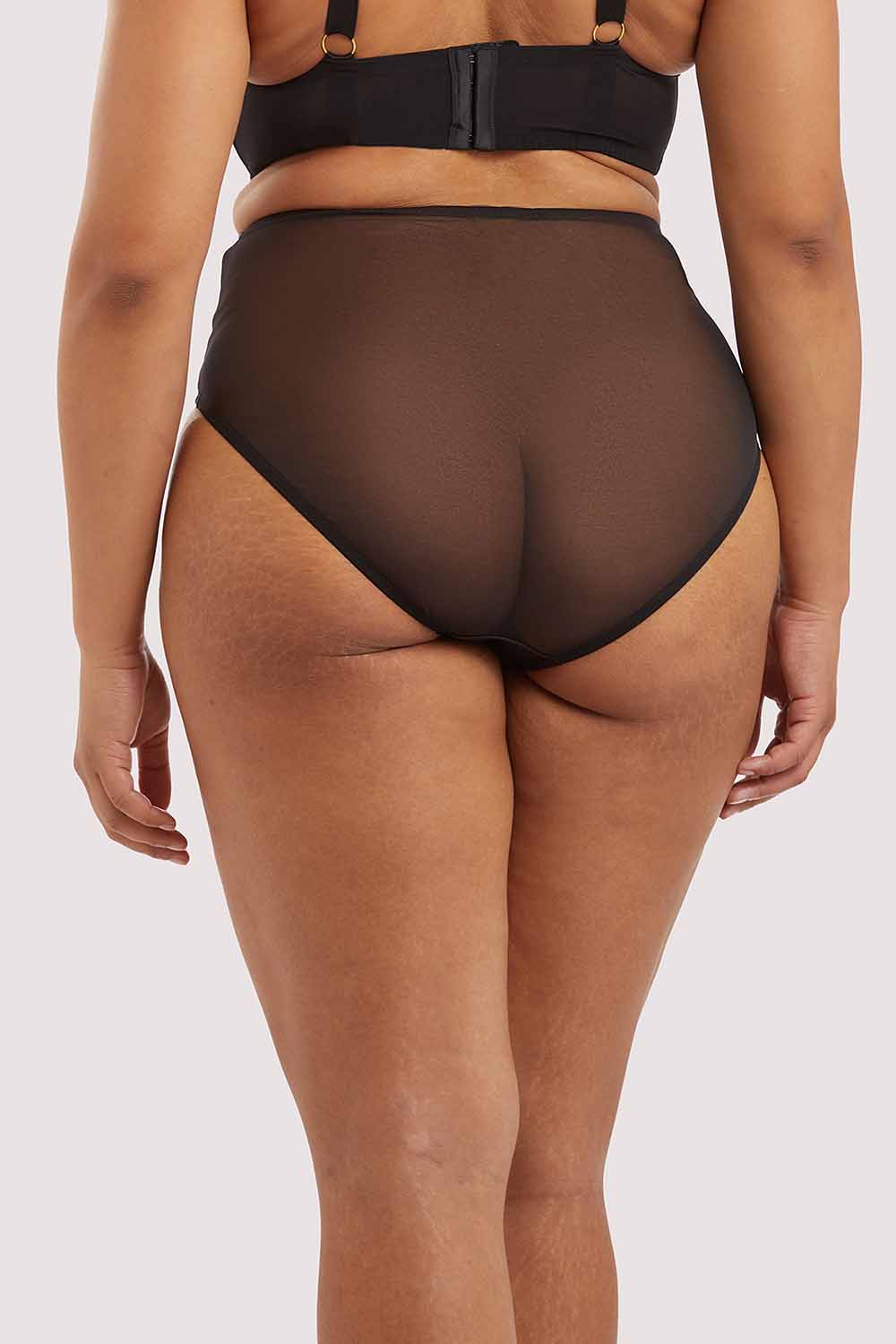 Gabi Fresh Eagan Black Satin High Waist Knicker - Image 2
