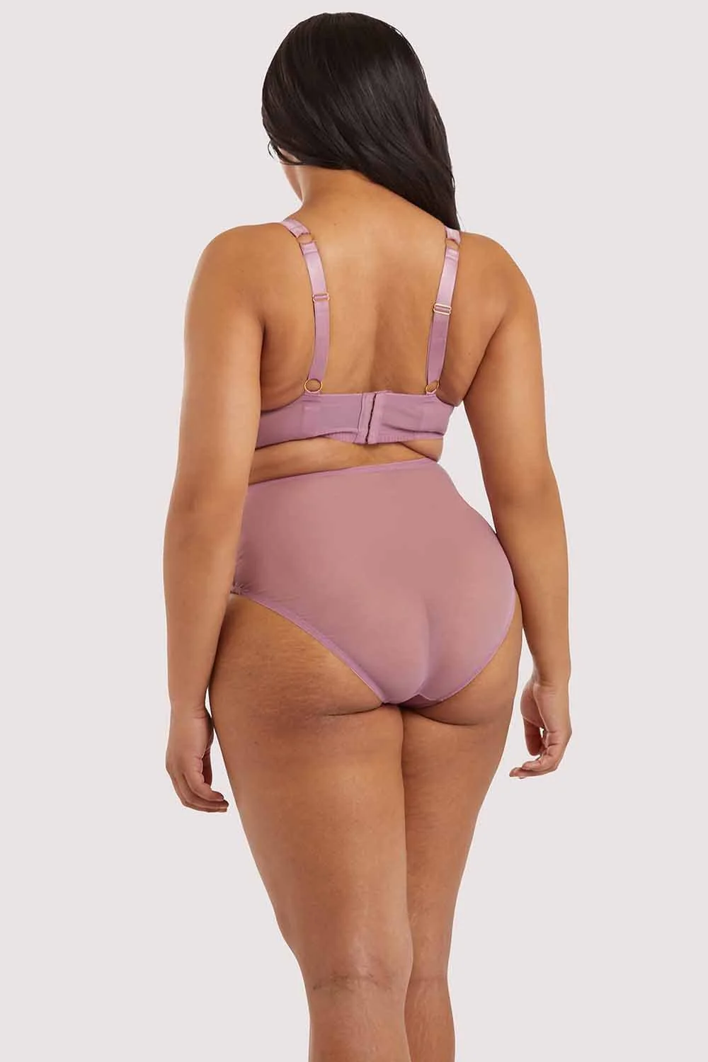 Eagan Blush Satin High Waist Knicker - Image 4