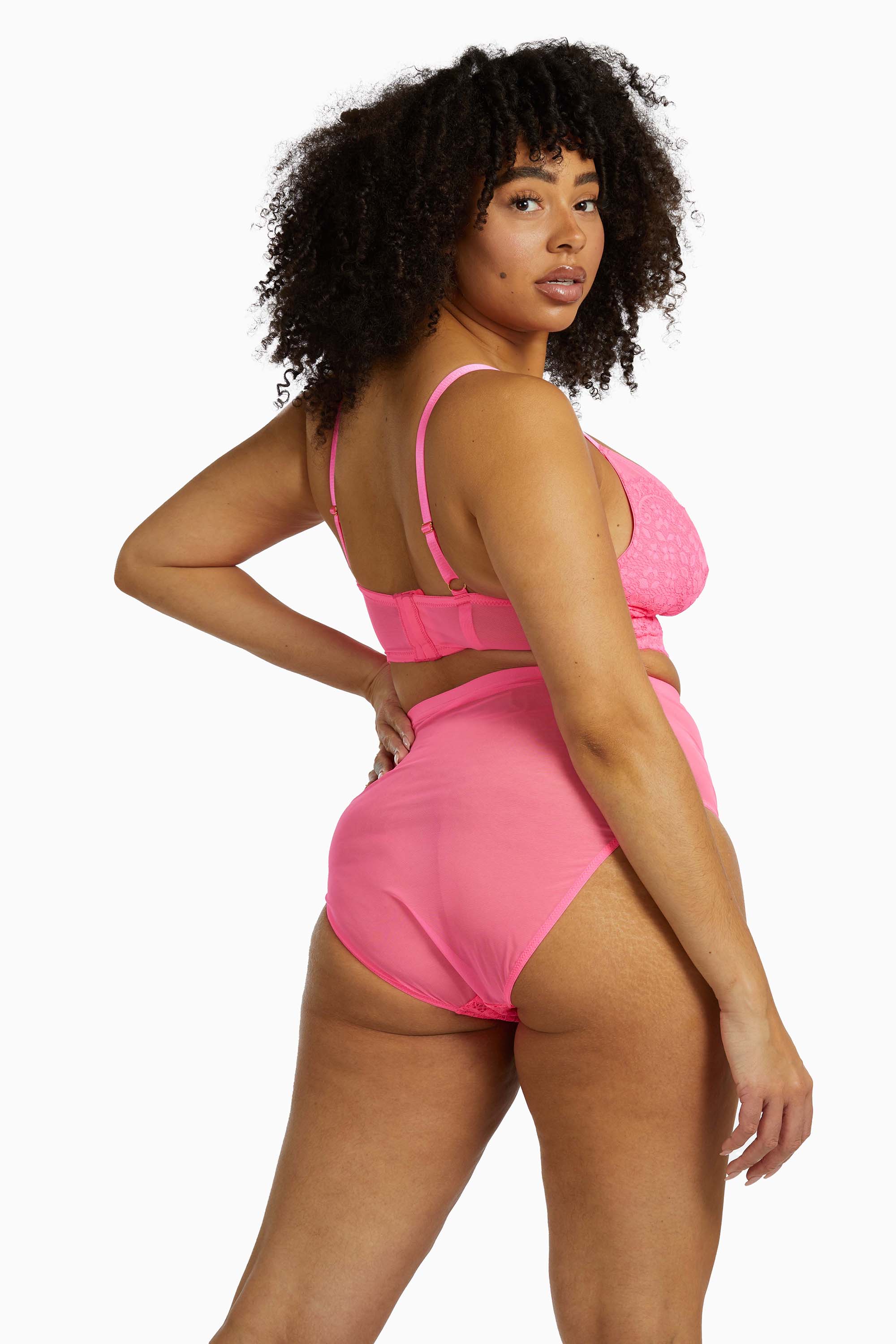 Gabi Fresh Bella Lace High Waist Brief Pink - Image 5