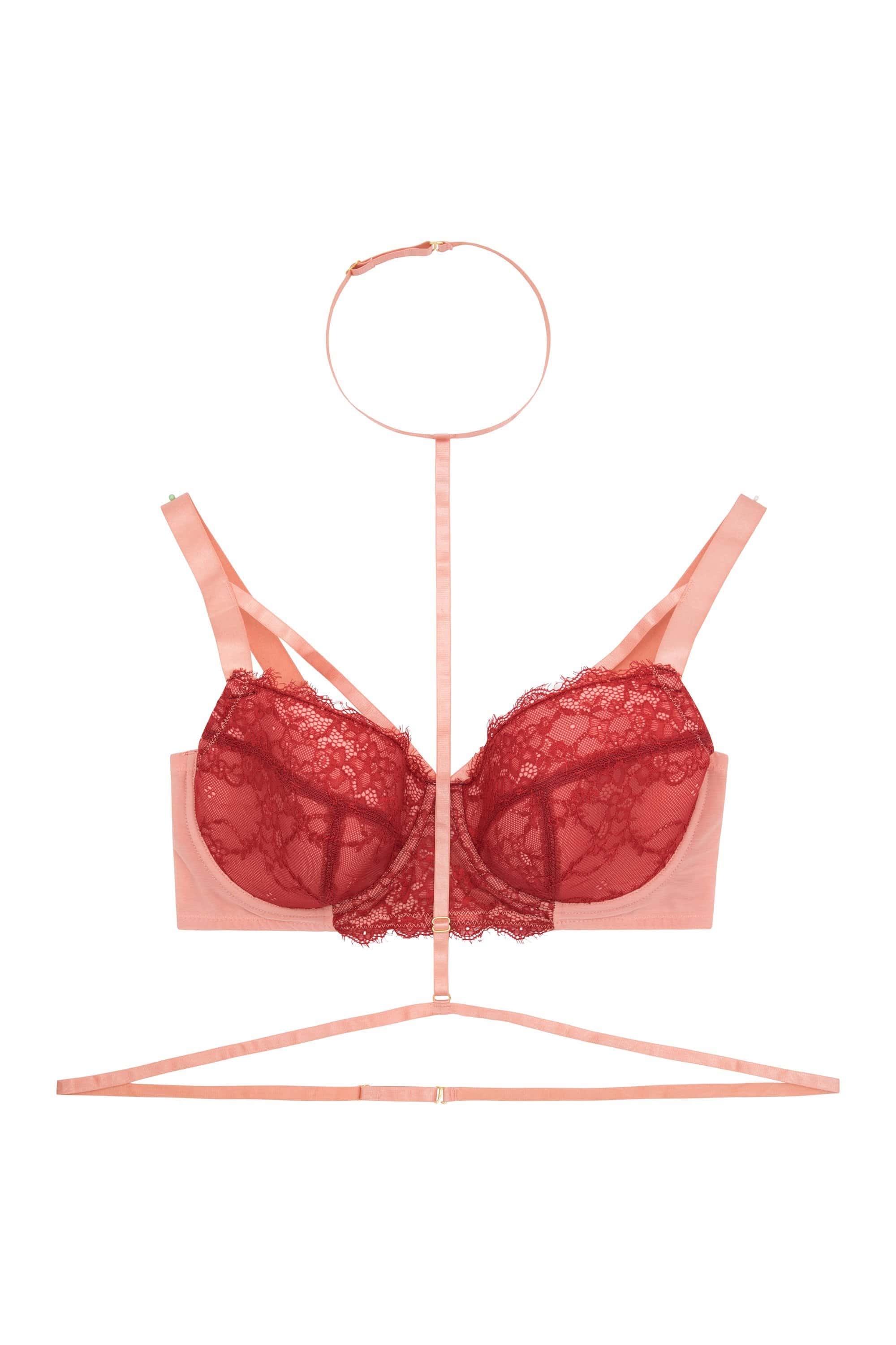 Gabi Fresh Draper Pink Lace Harness Bra - Image 2