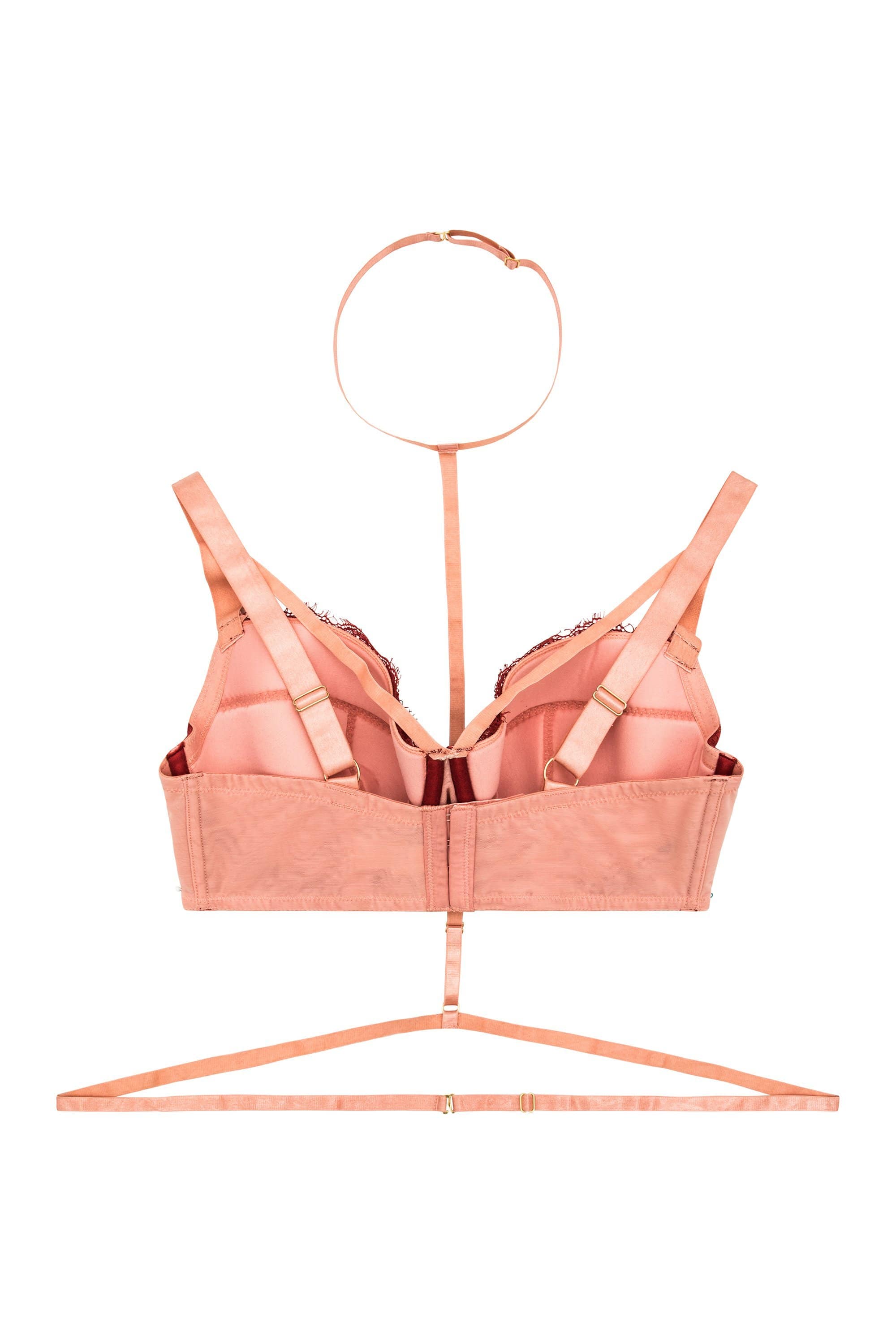 Gabi Fresh Draper Pink Lace Harness Bra - Image 3
