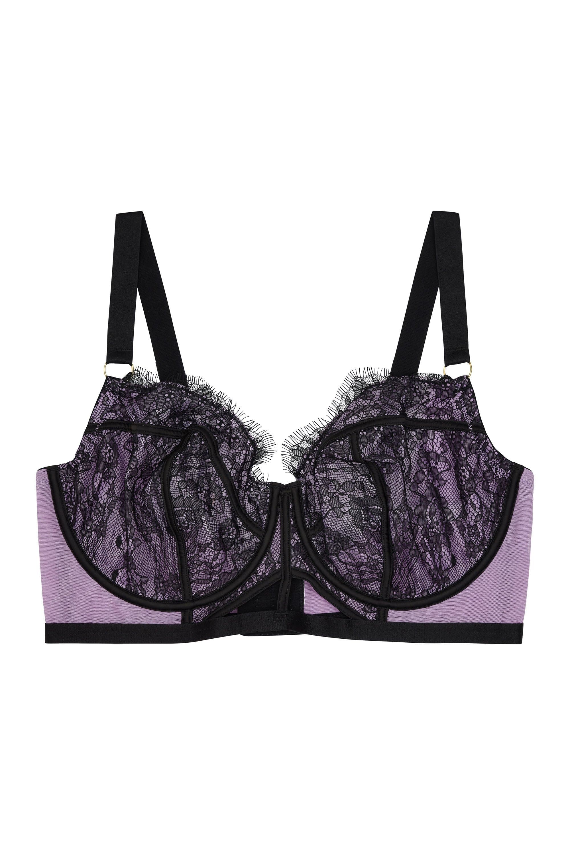 Myra Lilac Contrast Lace bra - Image 3