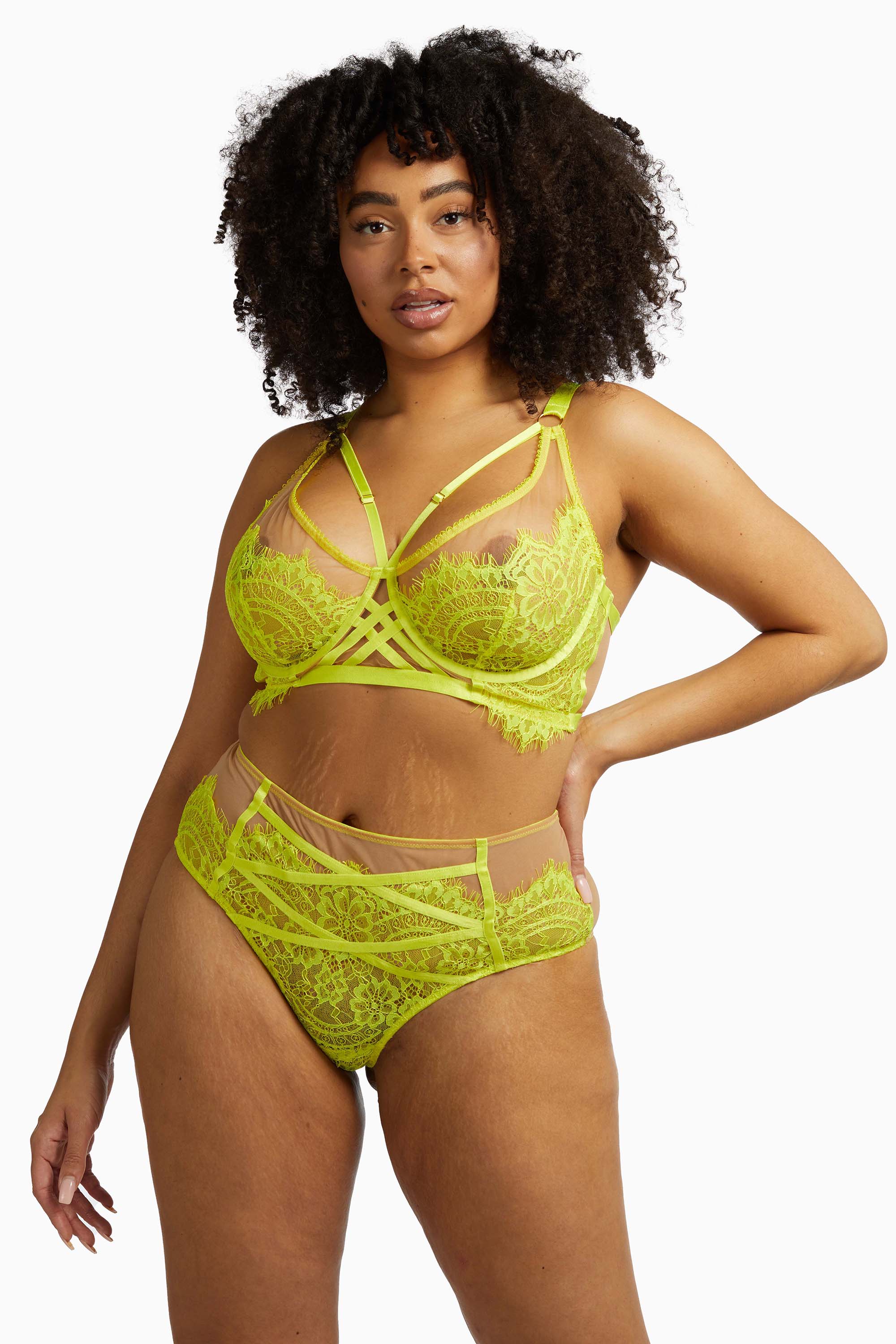 Kinsley Neon Strappy High Waist Brief - Image 4