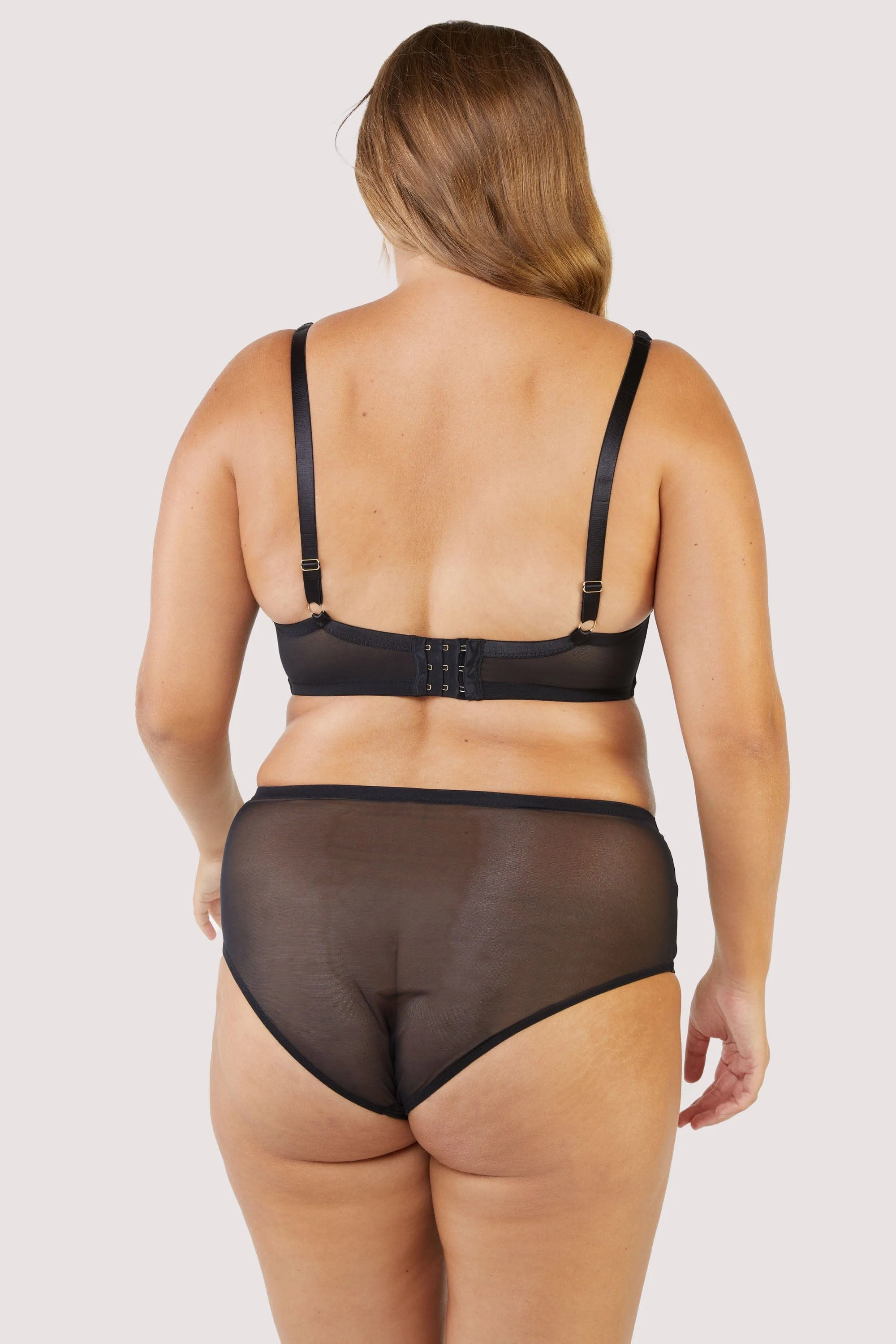 Kylie Black/Lime Lace Up High Waist Knicker - Image 2