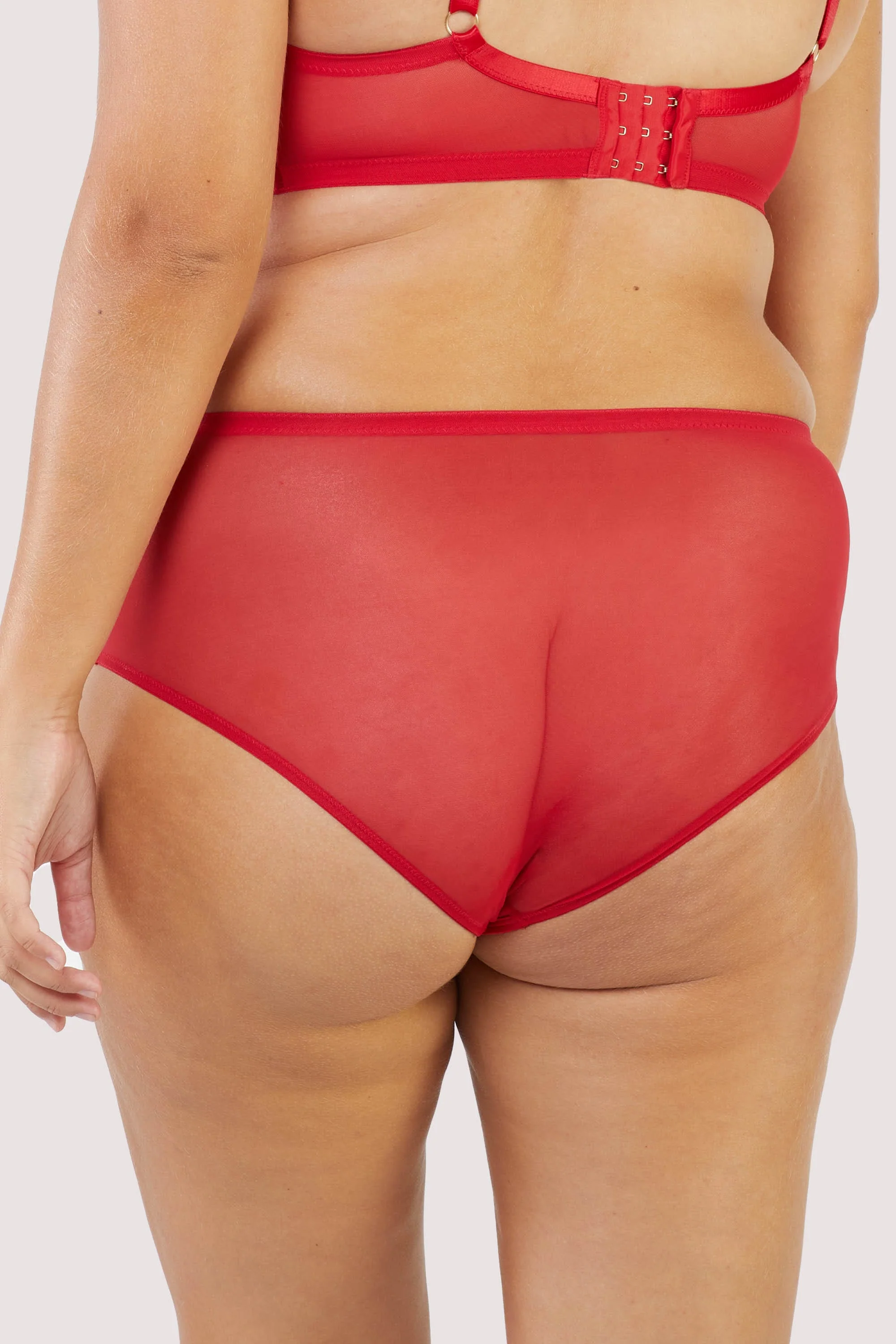 Gabi Fresh Kylie Red Lace Up High Waist Knicker - Image 2