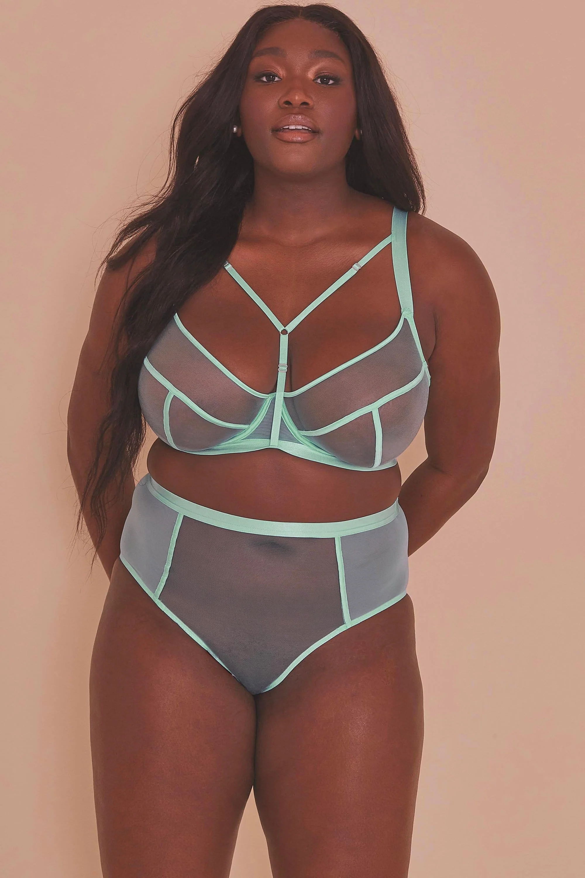 Misha Turquoise Strappy Brief - Image 2